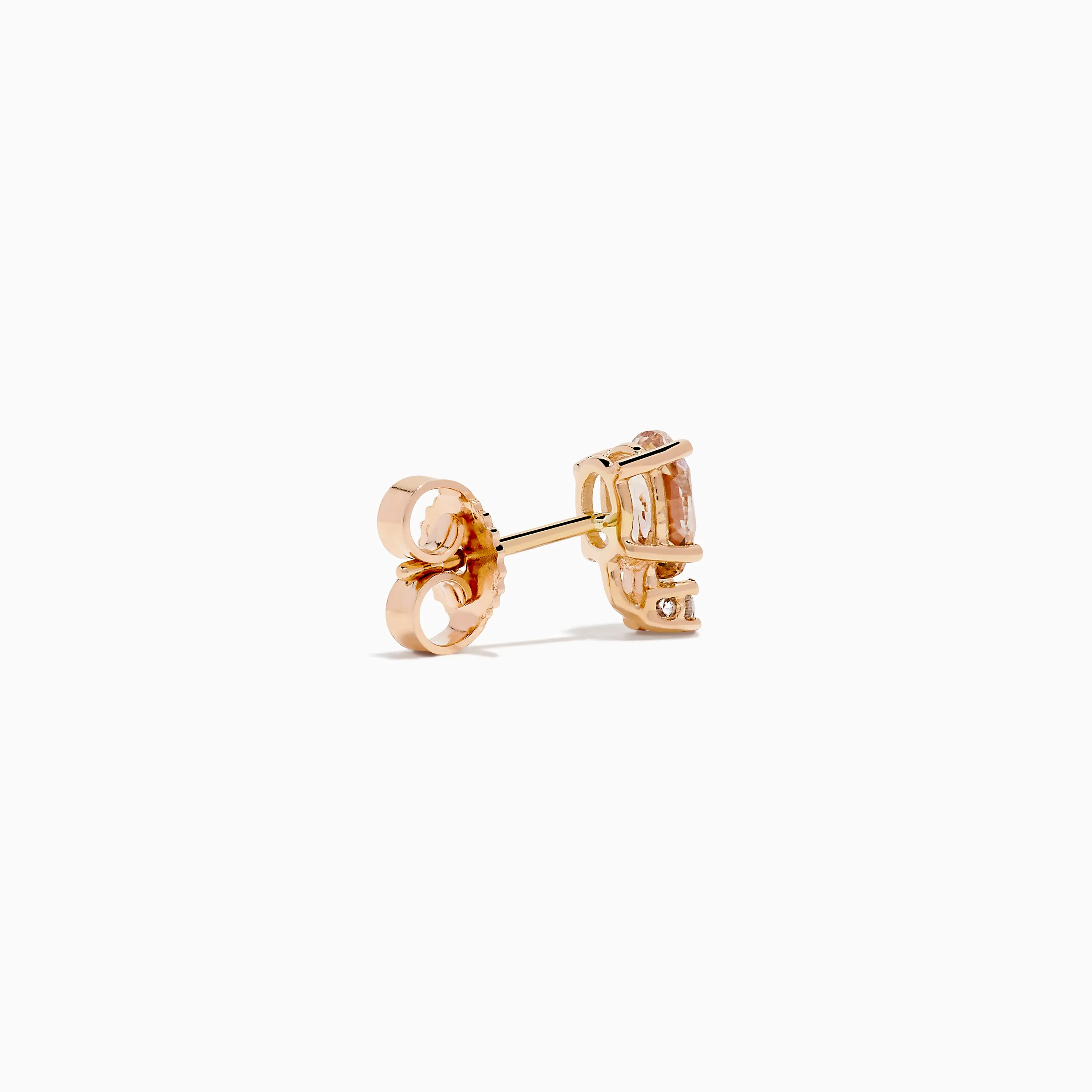 14K Rose Gold Brown and White Diamond Stud Earrings sold by Effy product image thumbnail 4