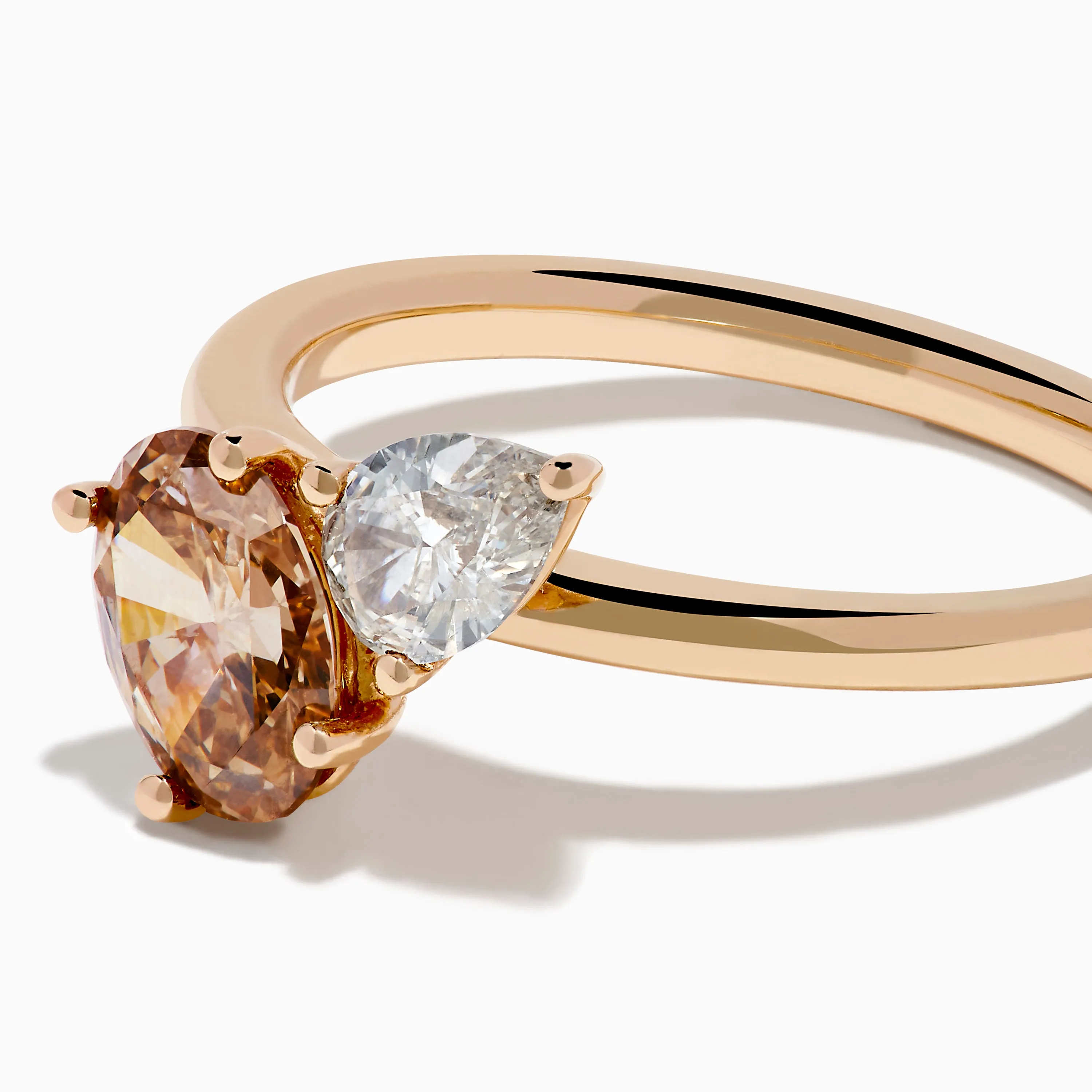 14K Rose Gold Brown and White Diamond Toi et Moi Ring sold by Effy product image thumbnail 2