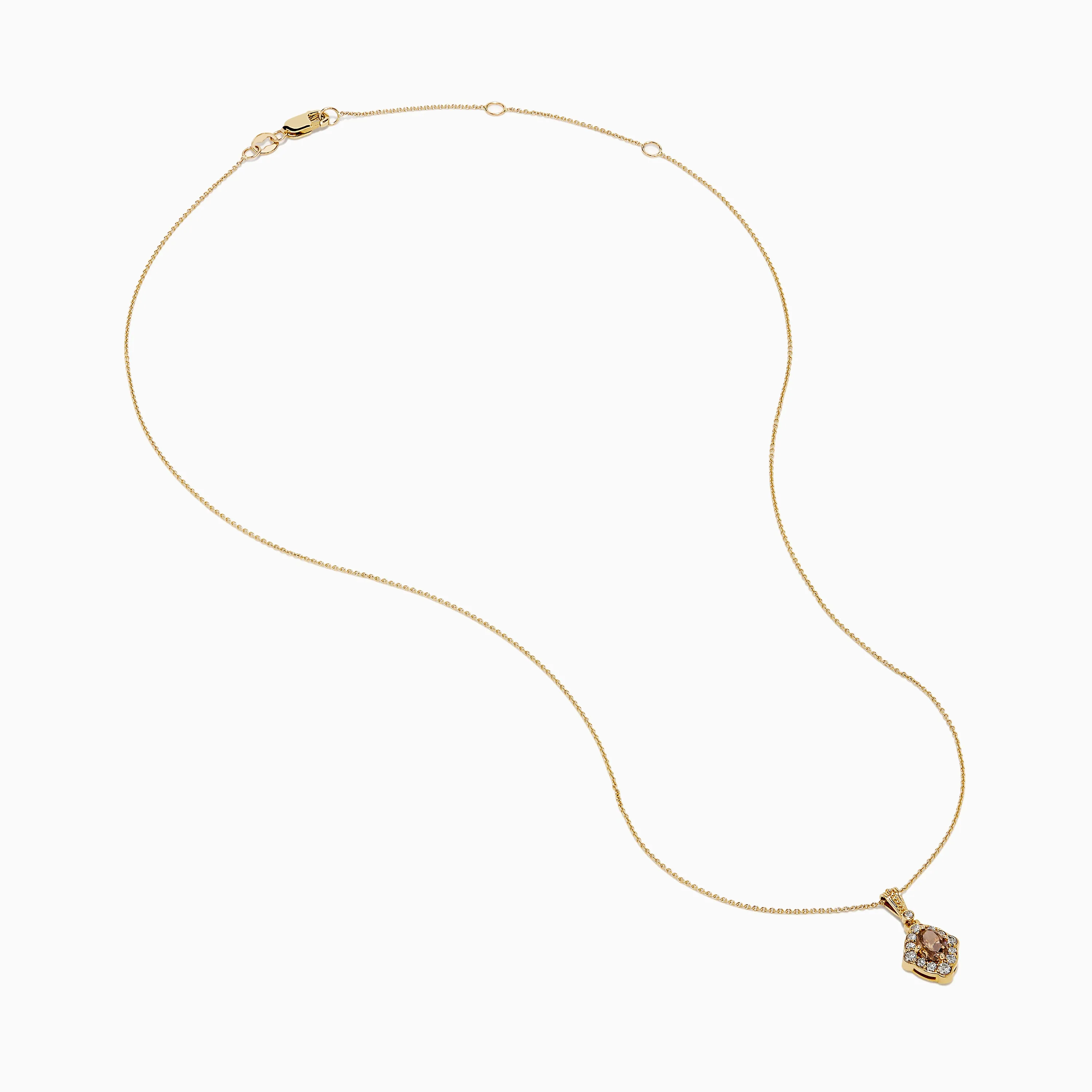 14K Yellow Gold Brown and White Diamond Pendant sold by Effy product image thumbnail 2