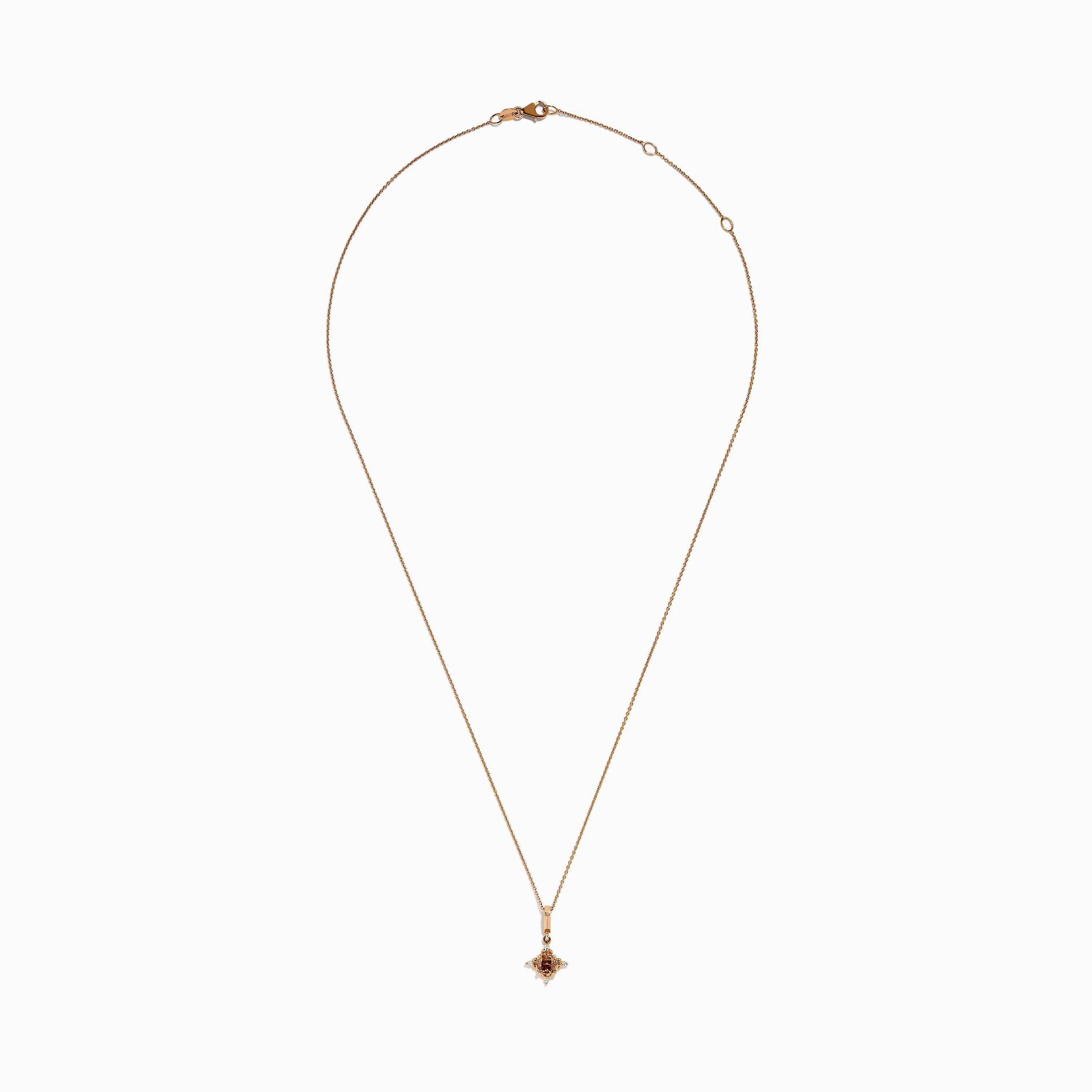 14K Rose Gold Brown and White Diamond Pendant sold by Effy product image thumbnail 3