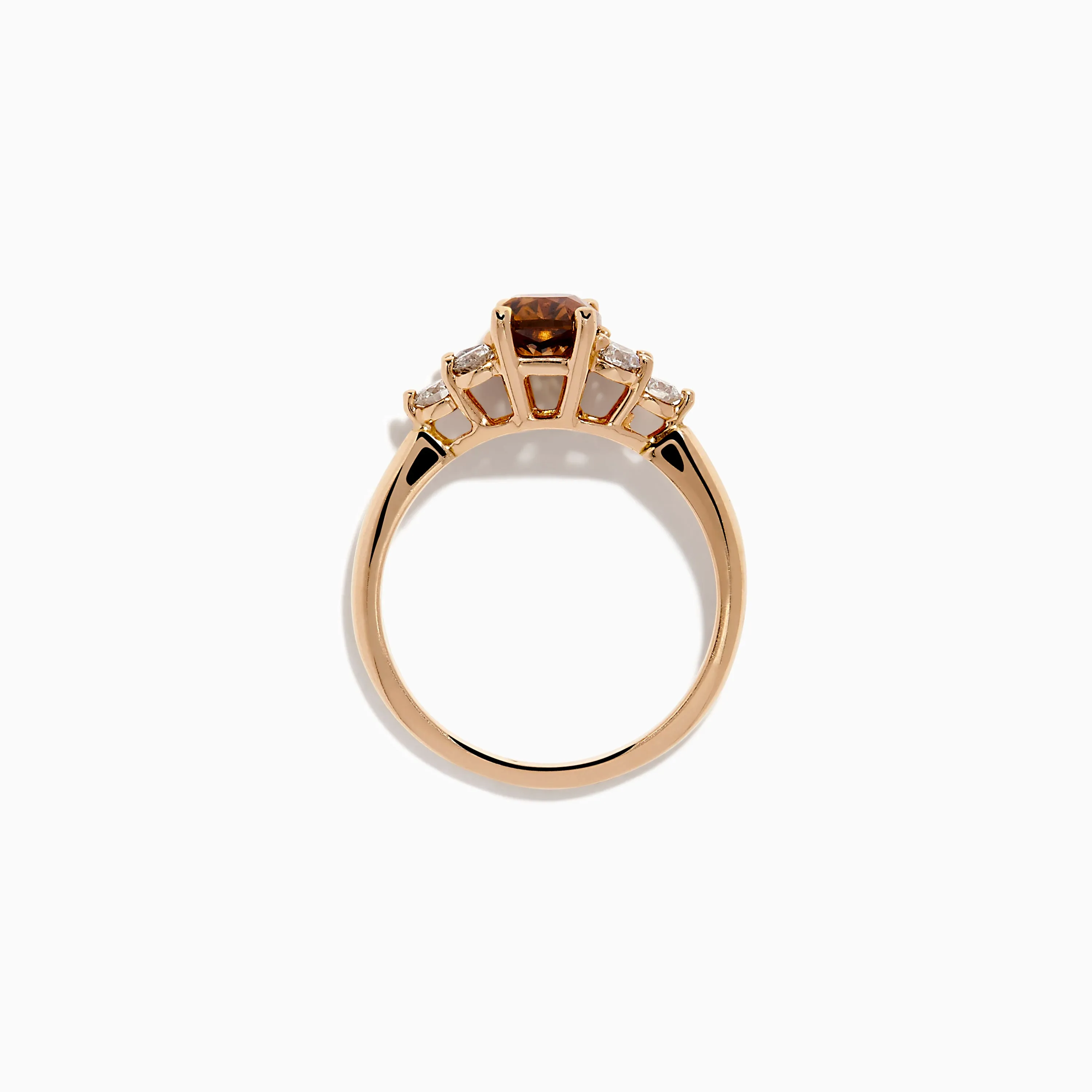 14K Rose Gold Brown and White Diamond Ring sold by Effy product image thumbnail 3