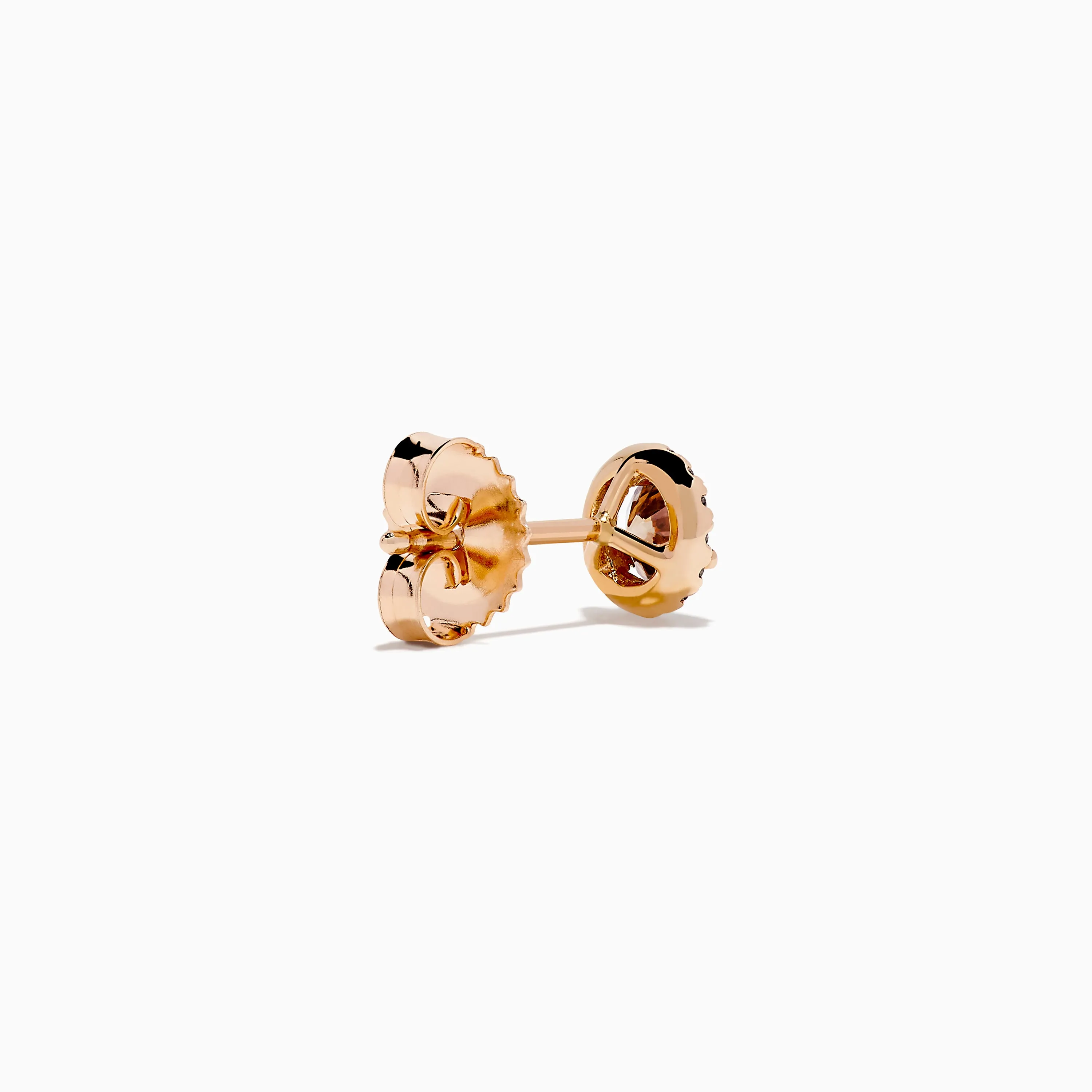 14K Rose Gold Brown and White Diamond Stud Earrings sold by Effy product image thumbnail 4