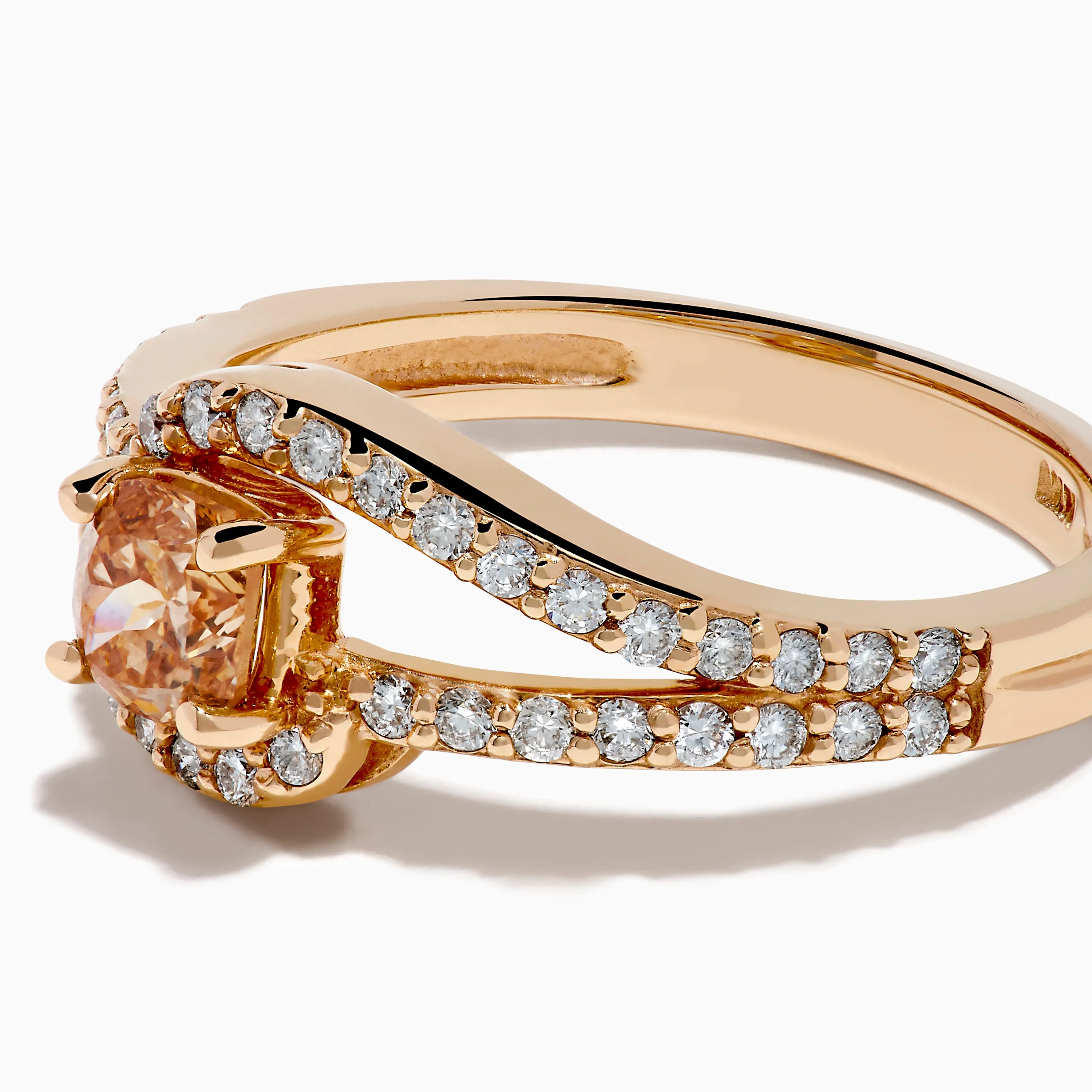 14K Rose Gold Brown and White Diamond Ring sold by Effy product image thumbnail 2