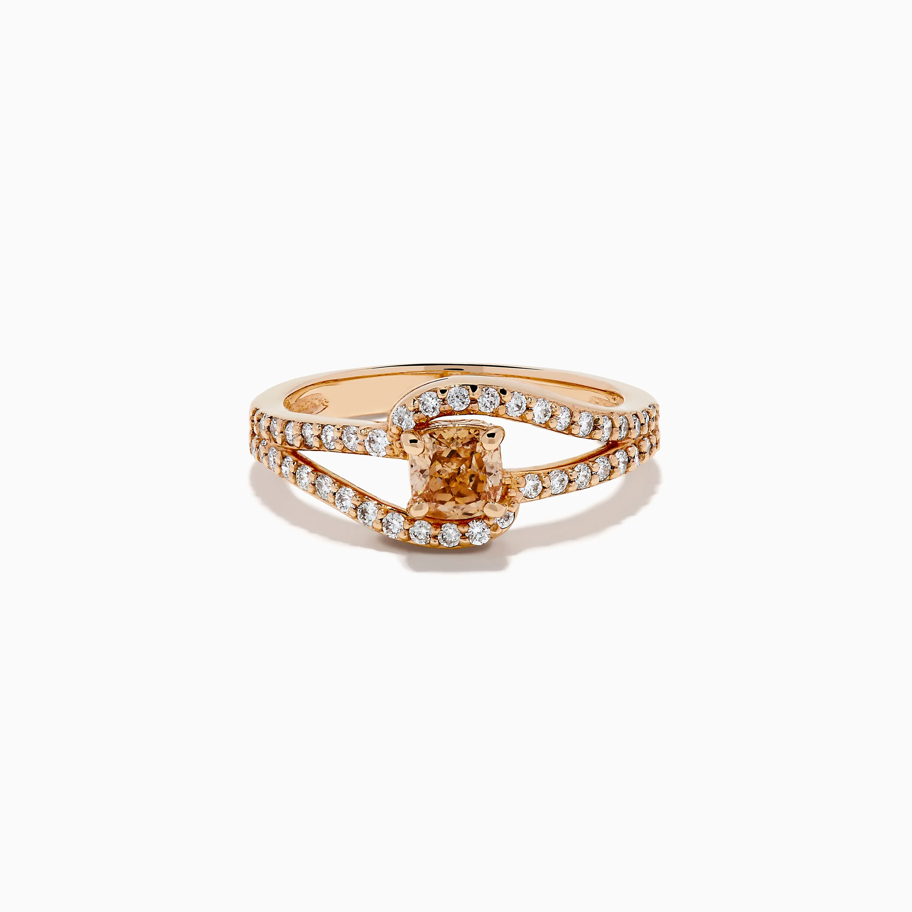 14K Rose Gold Brown and White Diamond Ring sold by Effy