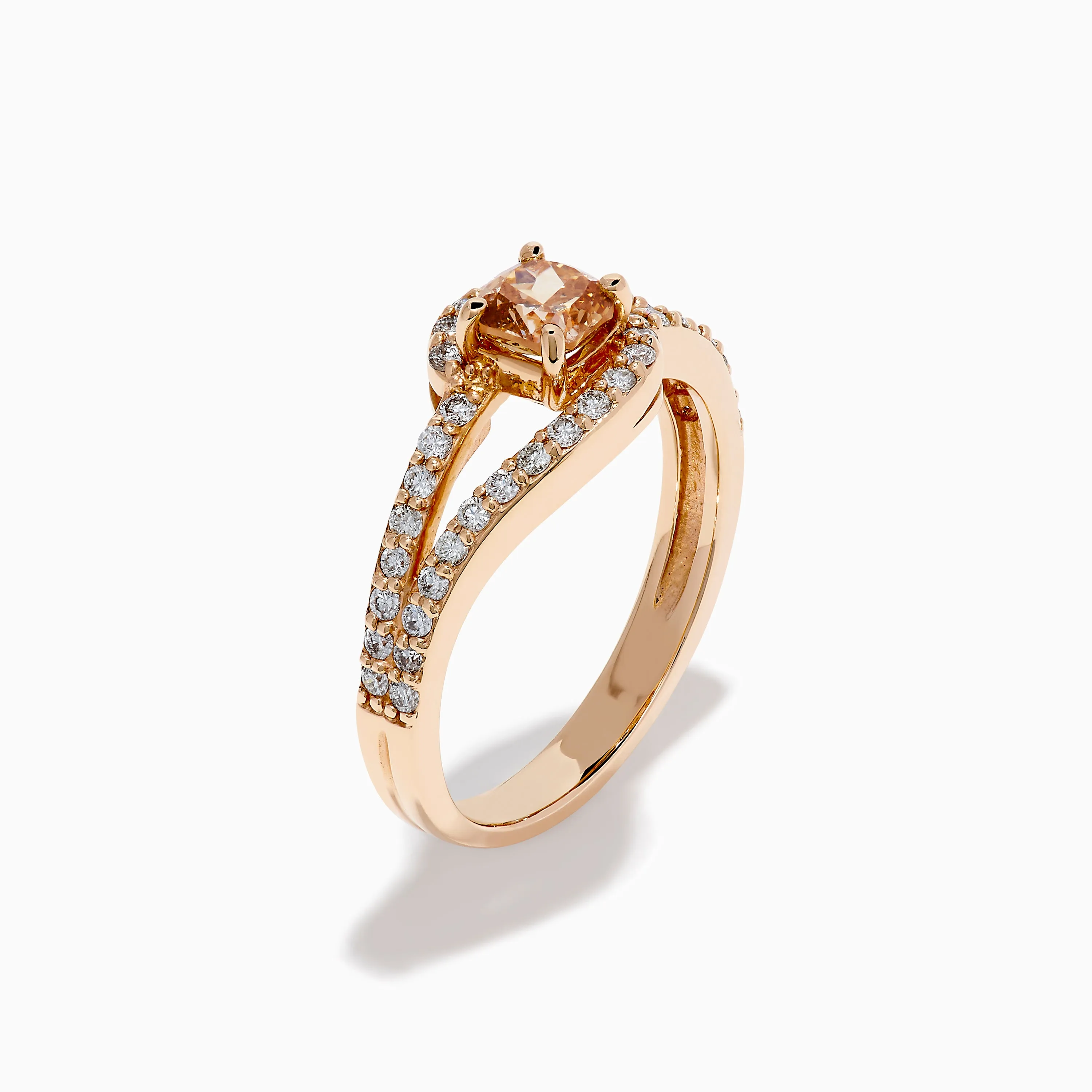 14K Rose Gold Brown and White Diamond Ring sold by Effy product image thumbnail 4