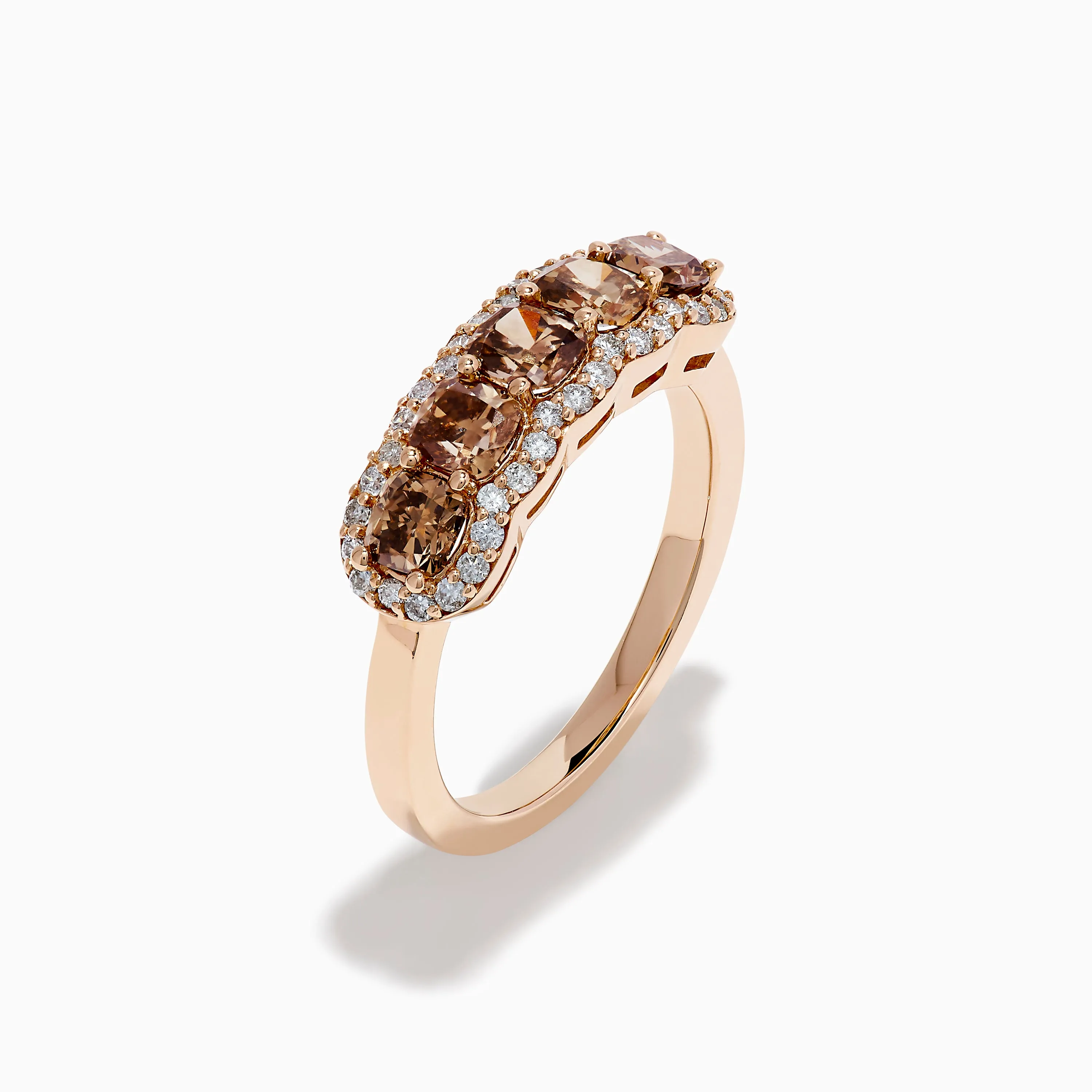 14K Rose Gold Cushion Cut 5 Stone Brown Diamond Band sold by Effy product image thumbnail 4