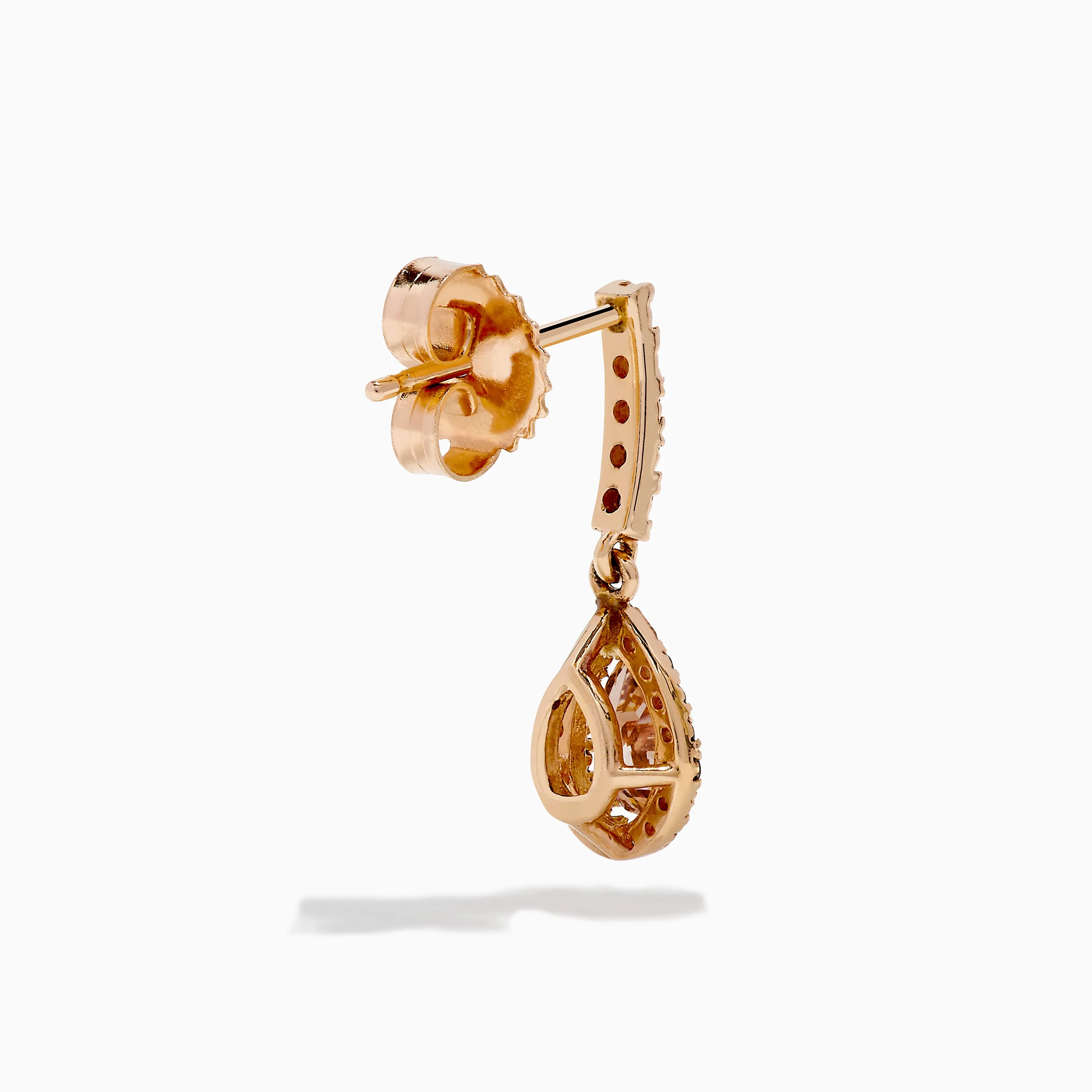14K Rose Gold Brown and White Diamond Dangle Earrings sold by Effy product image thumbnail 4