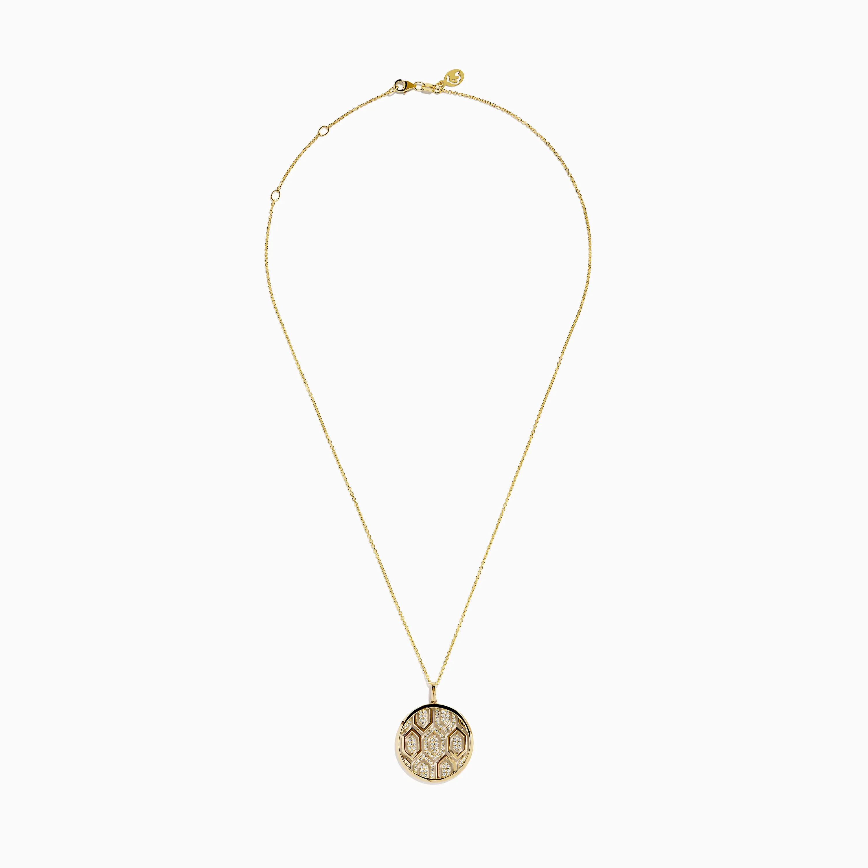 D'Oro 14K Yellow Gold Geometric Diamond Pendant sold by Effy product image thumbnail 3