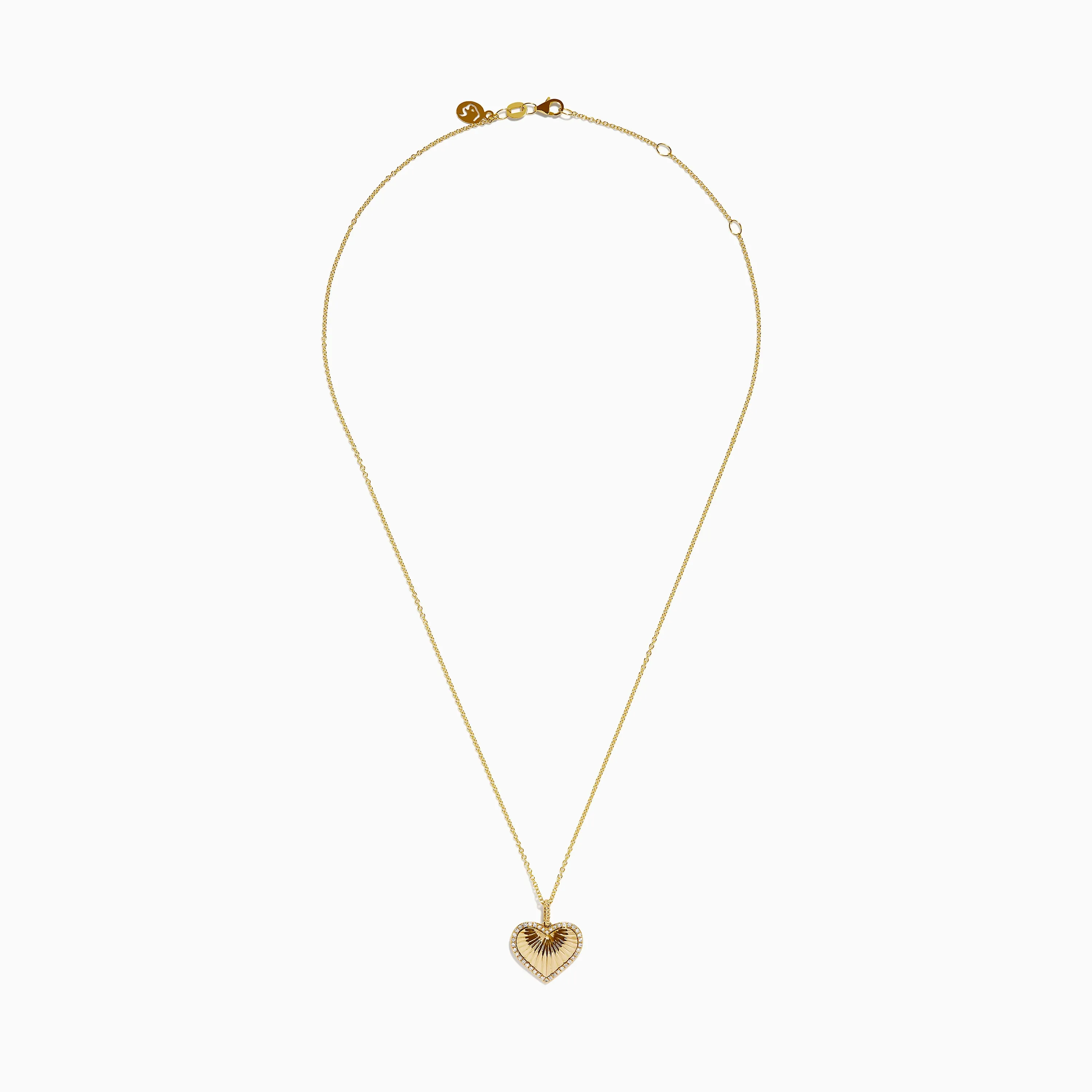 Novelty 14K Yellow Gold Diamond Heart Pendant sold by Effy product image thumbnail 3