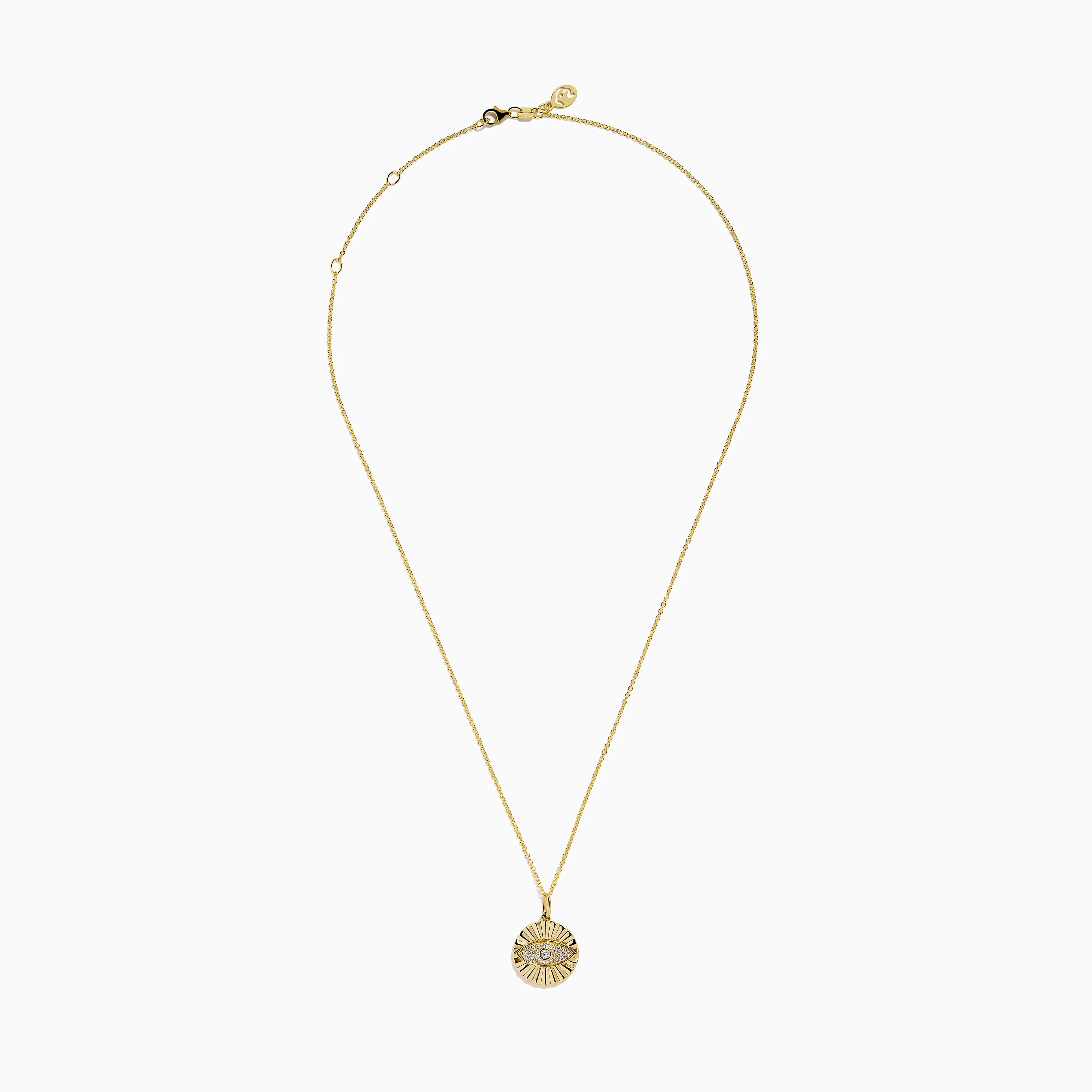 Novelty 14K Yellow Gold Diamond Evil Eye Pendant sold by Effy product image thumbnail 3