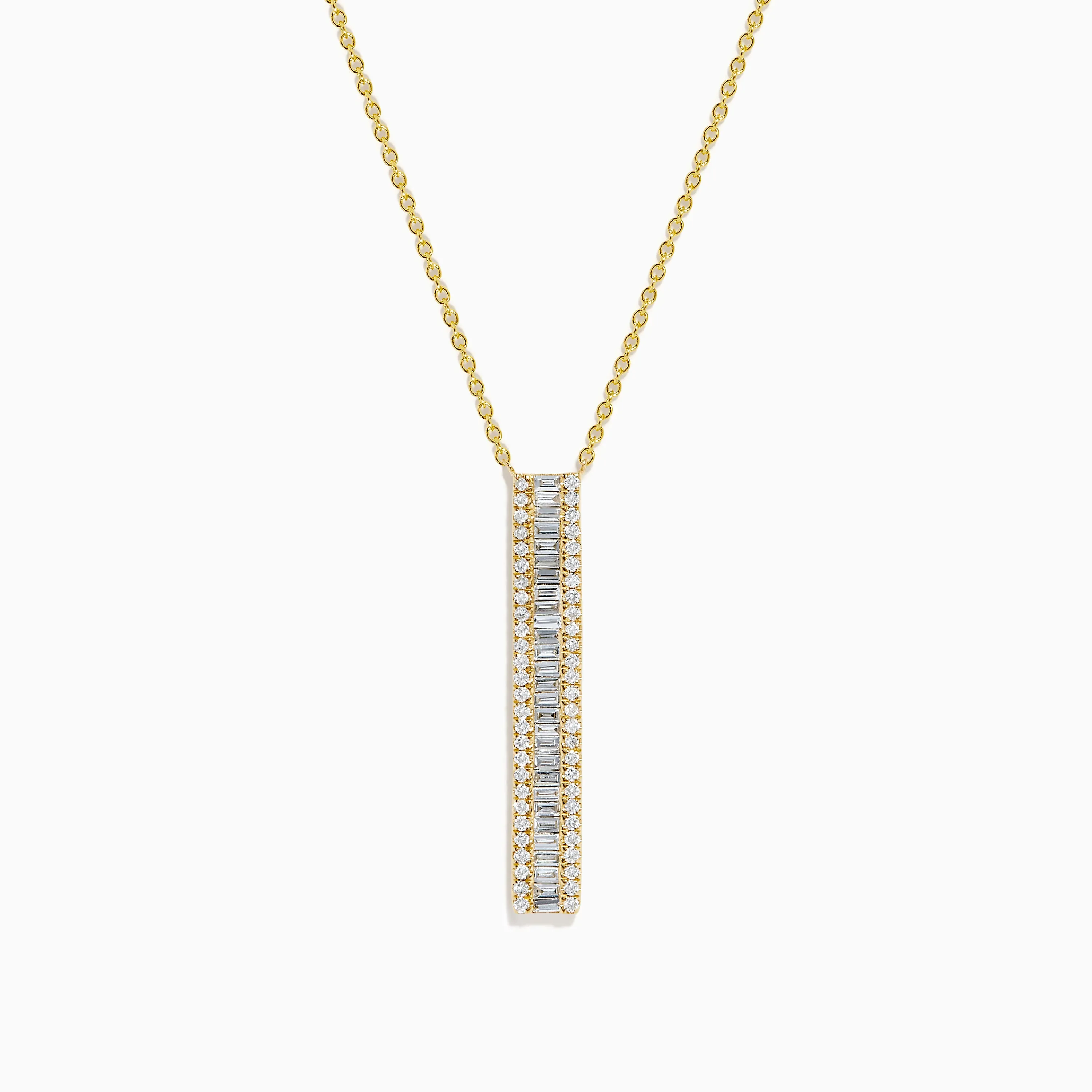D'Oro 14K Yellow Gold Diamond Bar Lariat Necklace sold by Effy