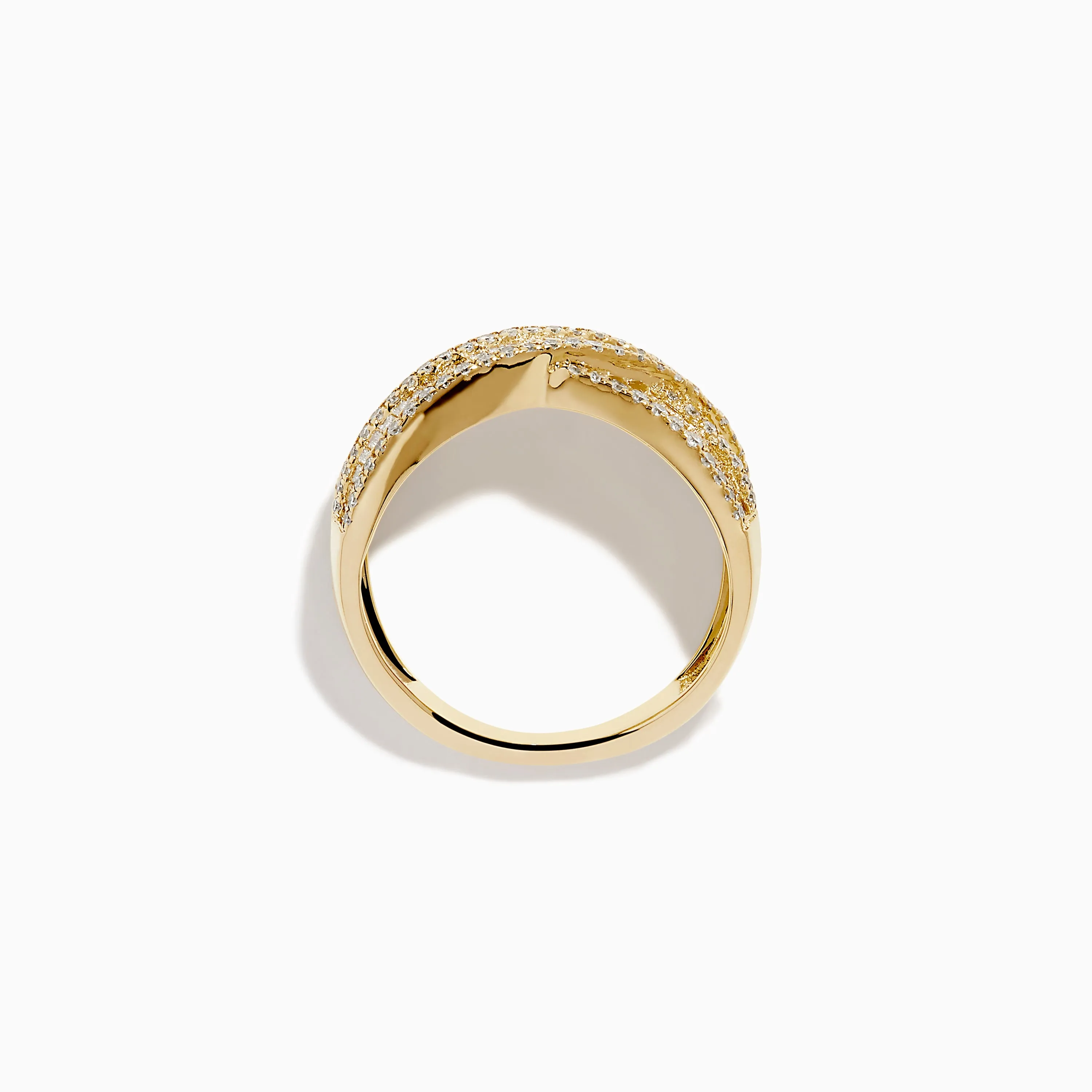 D'Oro 14K Yellow Gold Diamond Criss Cross Ring sold by Effy product image thumbnail 3