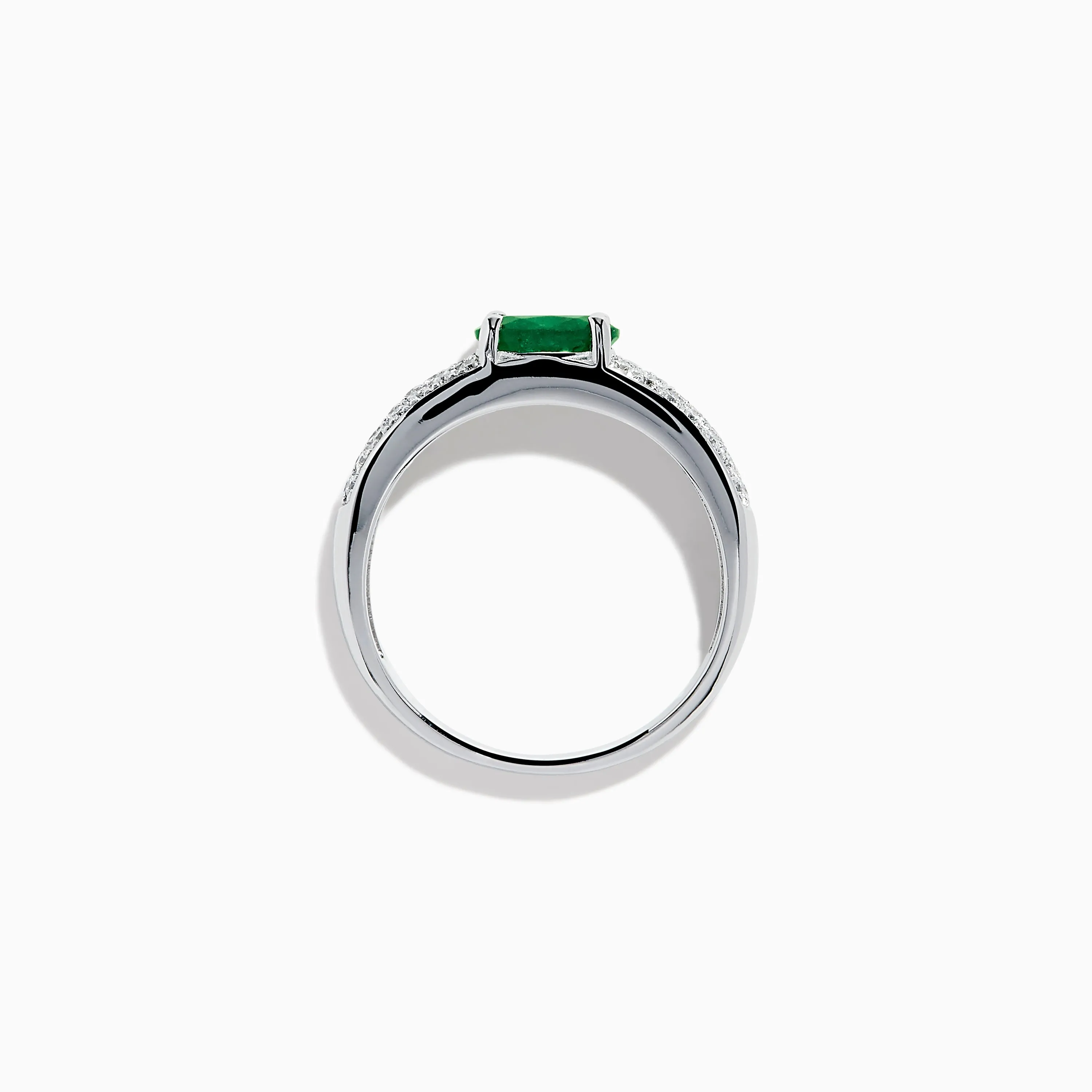 Brasilica 14K White Gold Emerald and Diamond Ring sold by Effy product image thumbnail 3