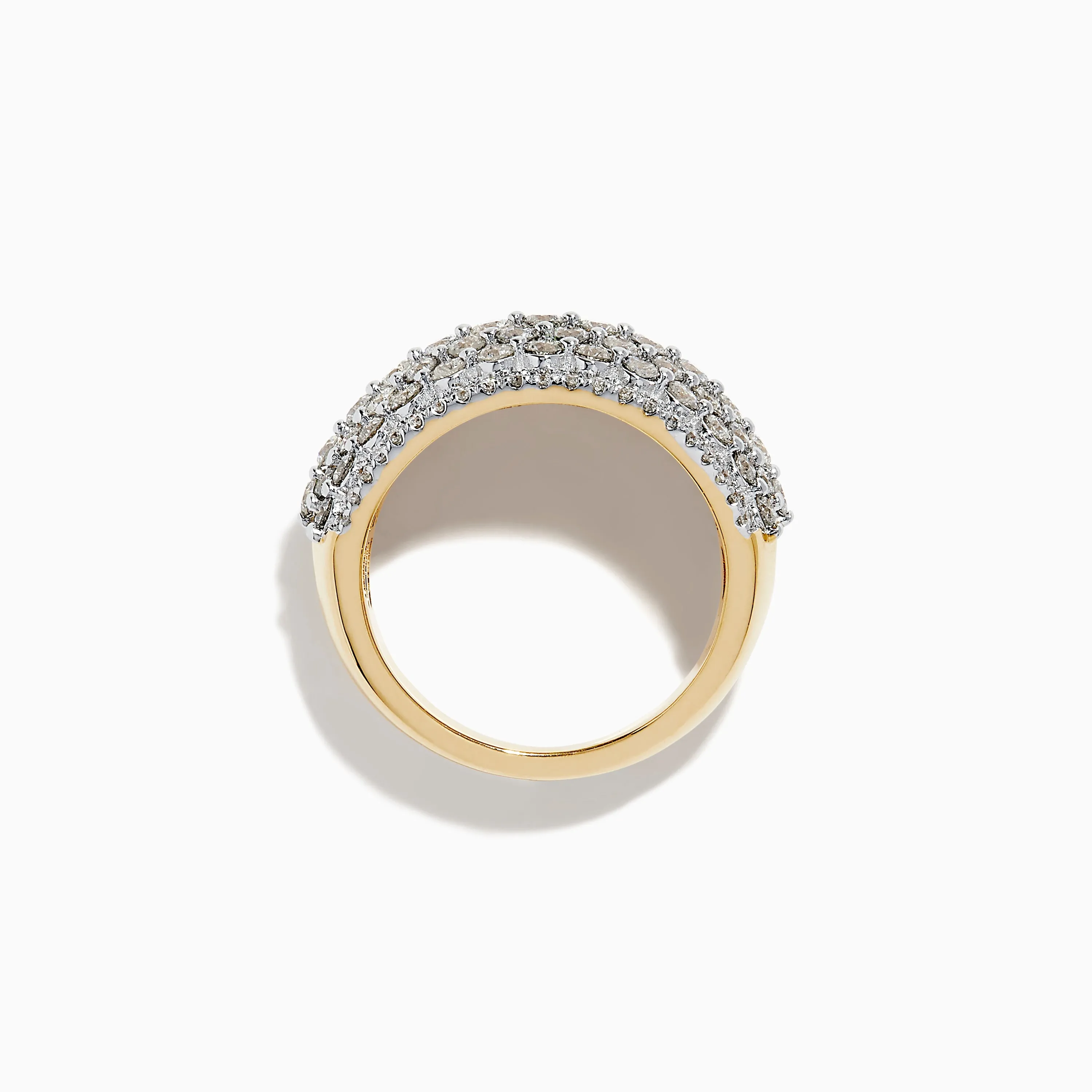 D'Oro 14K Yellow Gold Diamond Wide Band Ring sold by Effy product image thumbnail 3