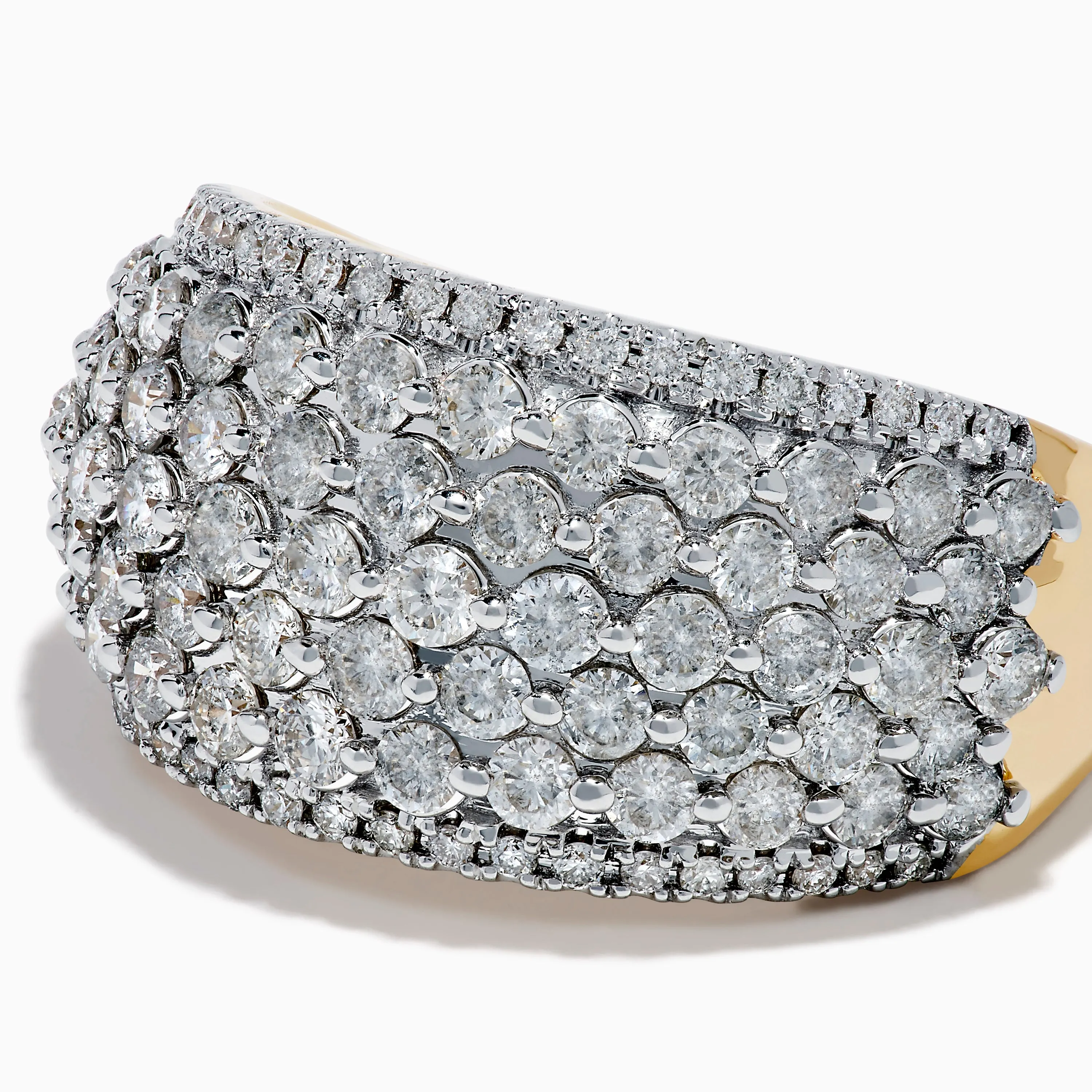 D'Oro 14K Yellow Gold Diamond Wide Band Ring sold by Effy product image thumbnail 2