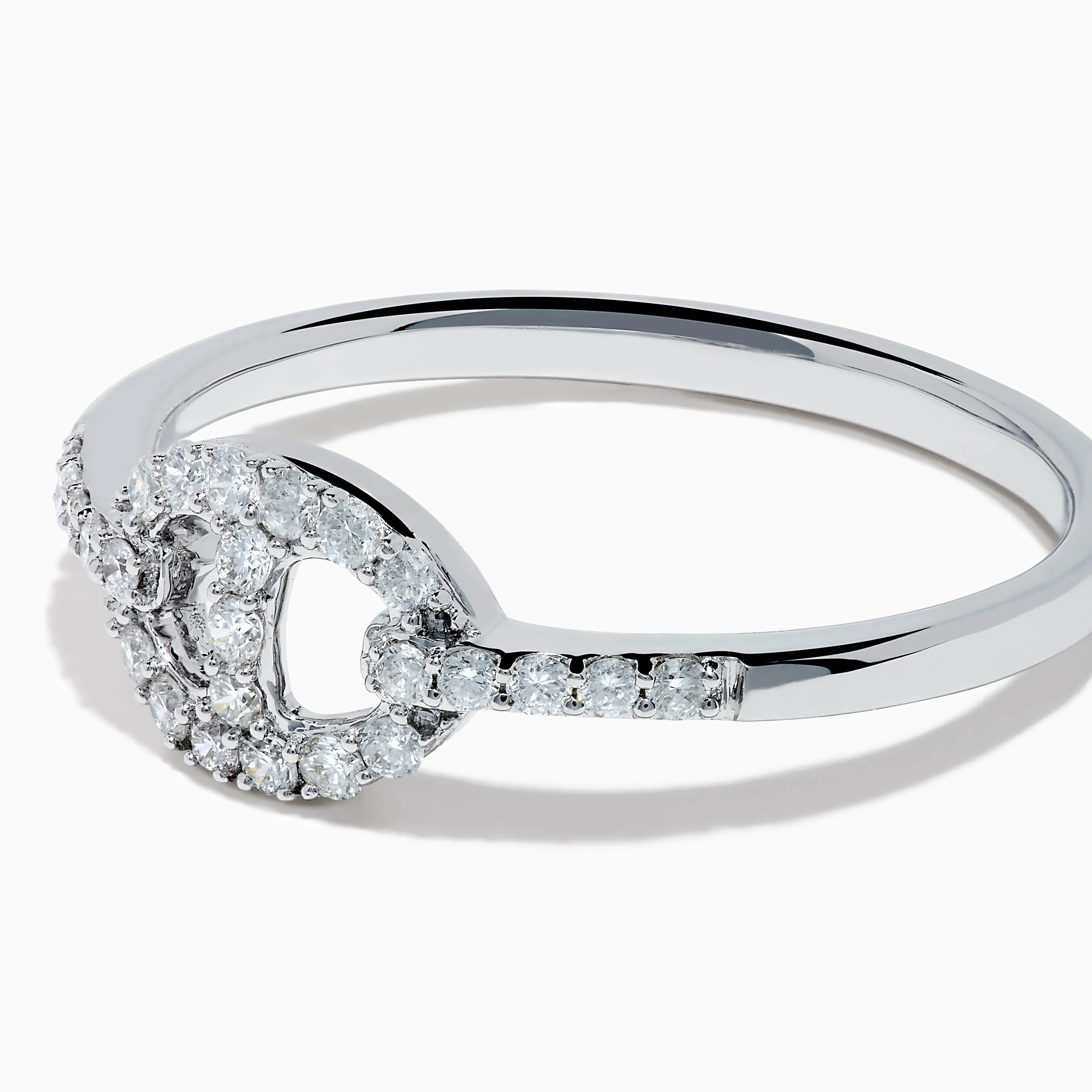 Pave Classica 14K White Gold Diamond Anchor Chain Ring sold by Effy product image thumbnail 2