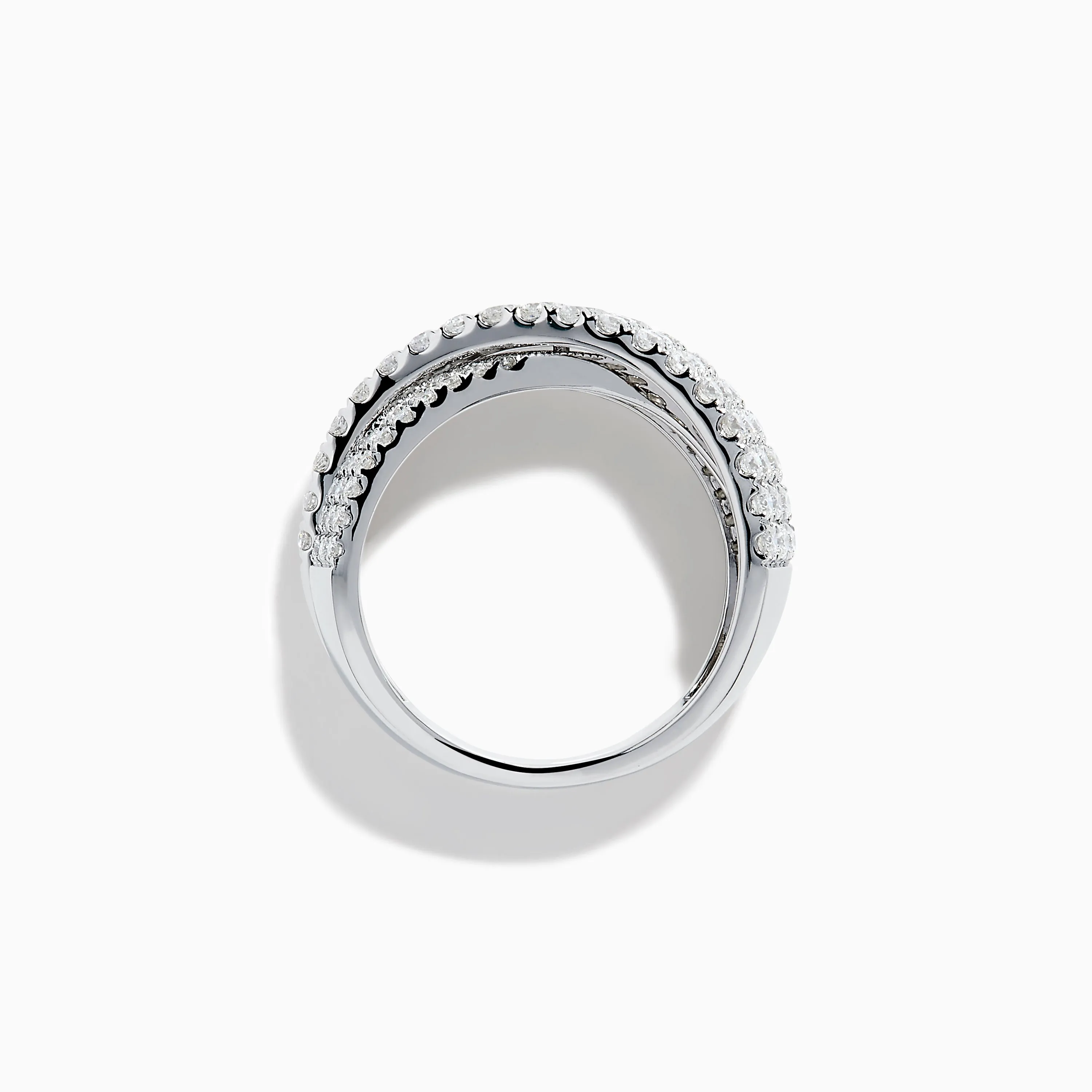 Classique 14K White Gold Diamond Criss Cross Ring sold by Effy product image thumbnail 3