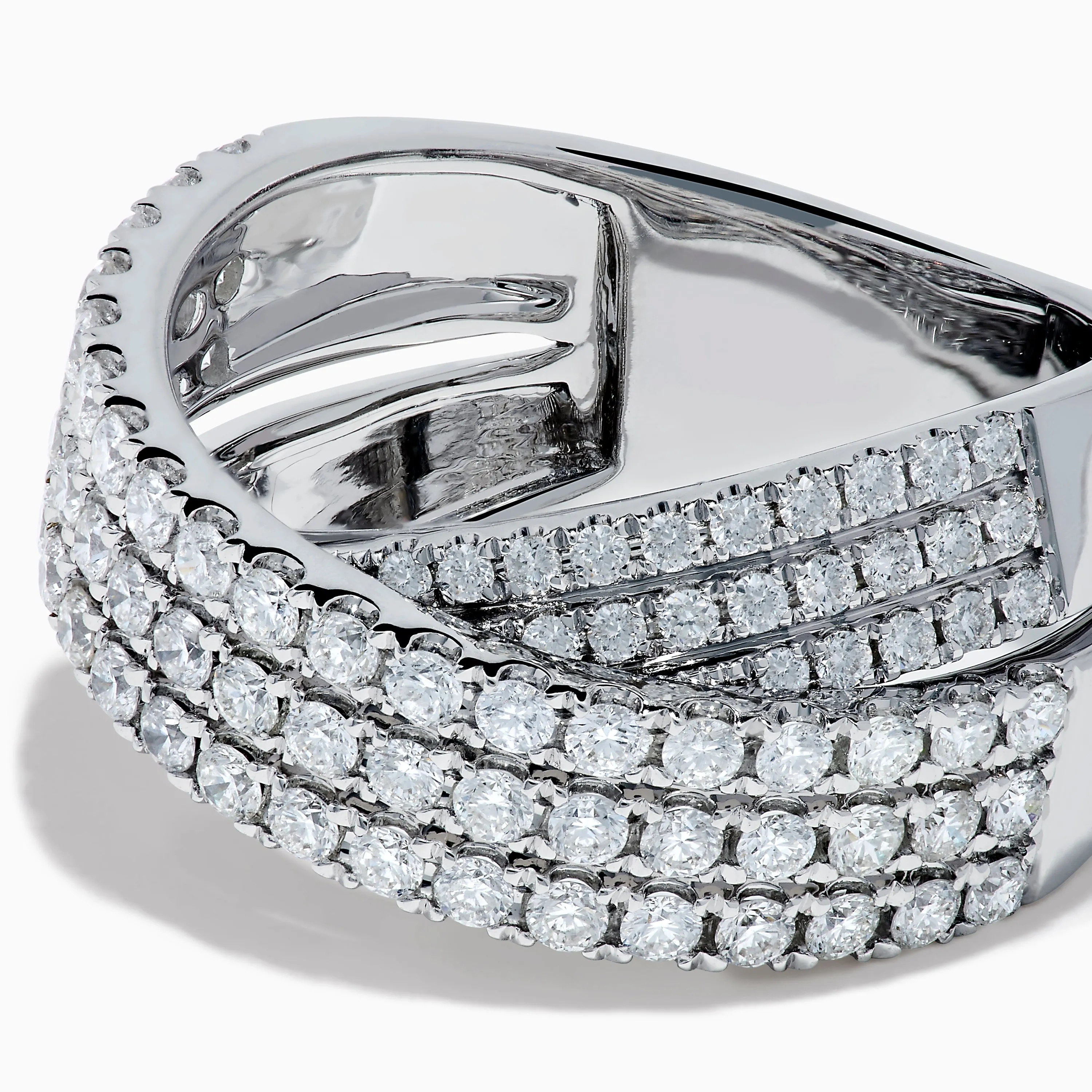 Classique 14K White Gold Diamond Criss Cross Ring sold by Effy product image thumbnail 2