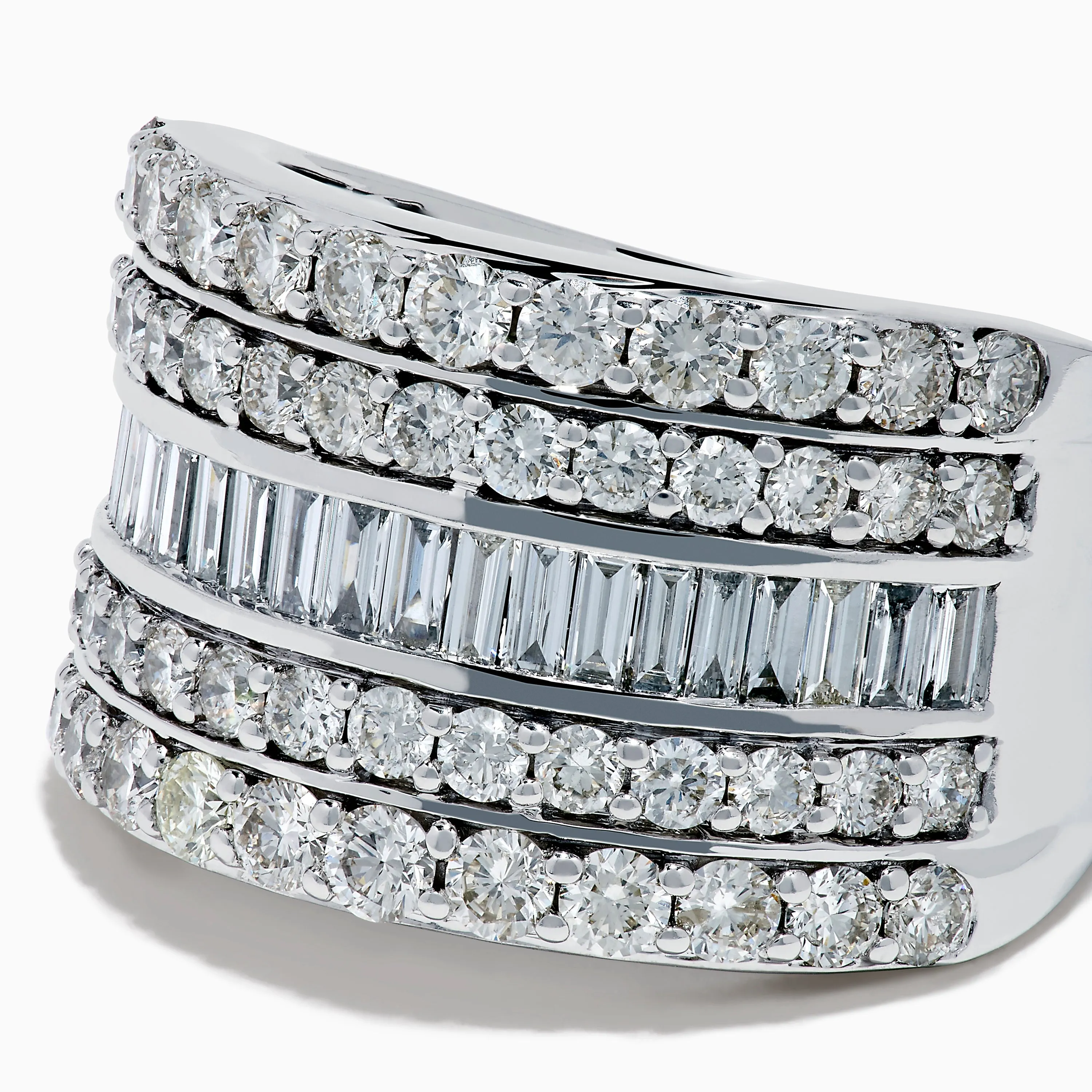 Classique 14K White Gold Diamond Wide Band Ring sold by Effy product image thumbnail 2