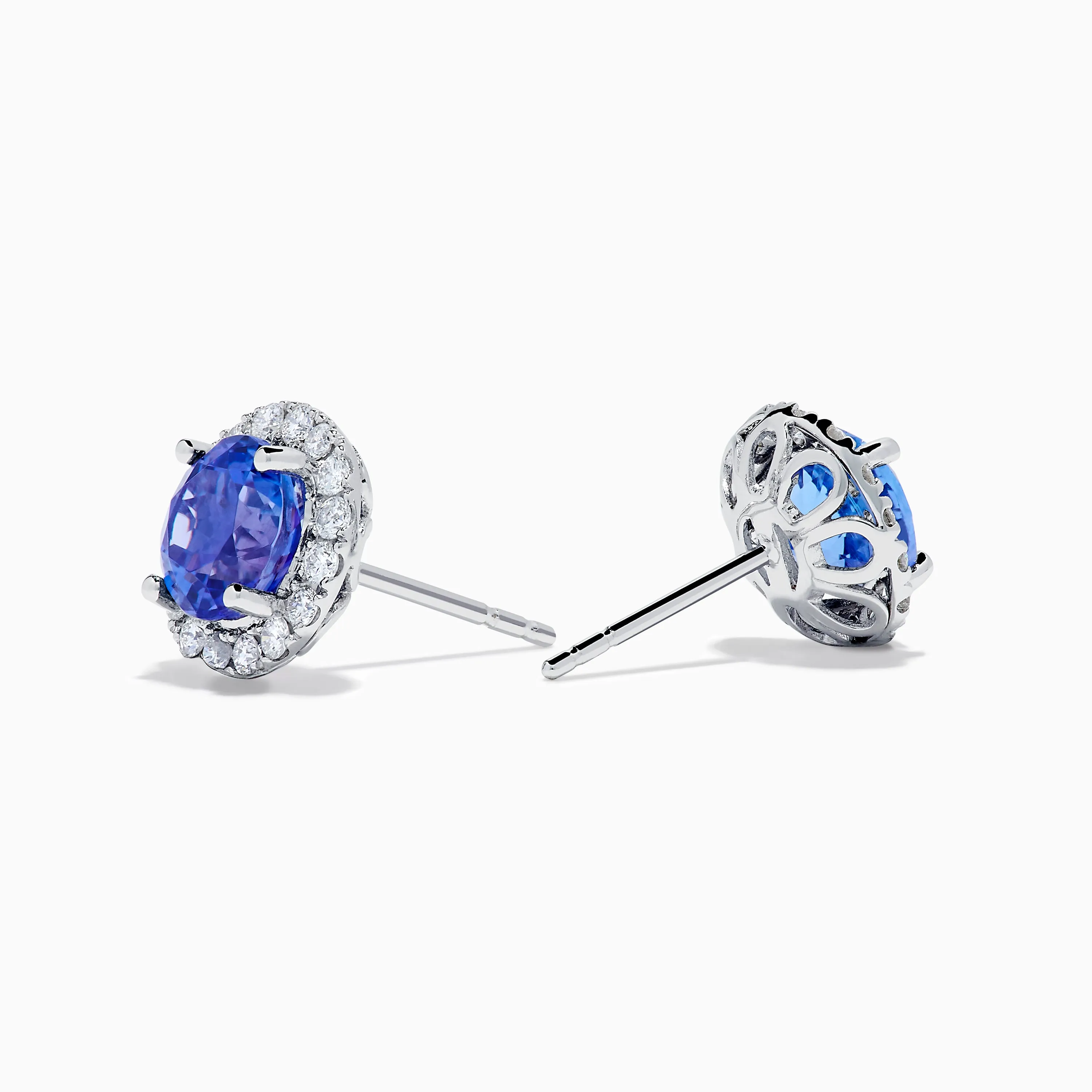 Nahla 14K White Gold Tanzanite and Diamond Stud Earrings sold by Effy product image thumbnail 2