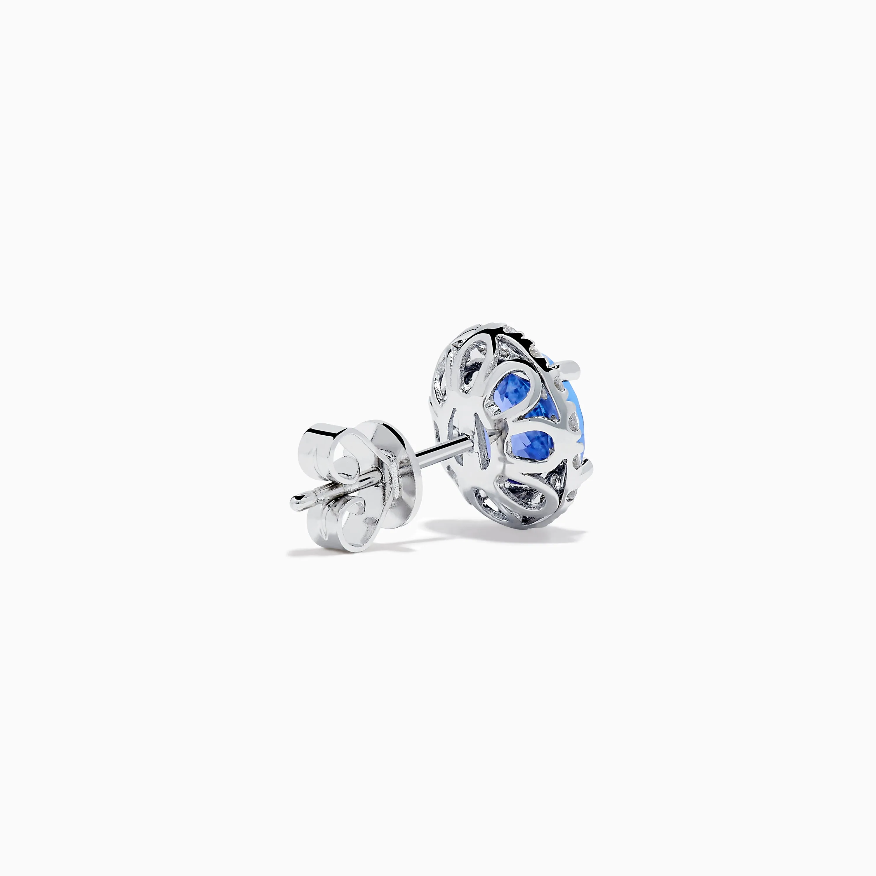 Nahla 14K White Gold Tanzanite and Diamond Stud Earrings sold by Effy product image thumbnail 4