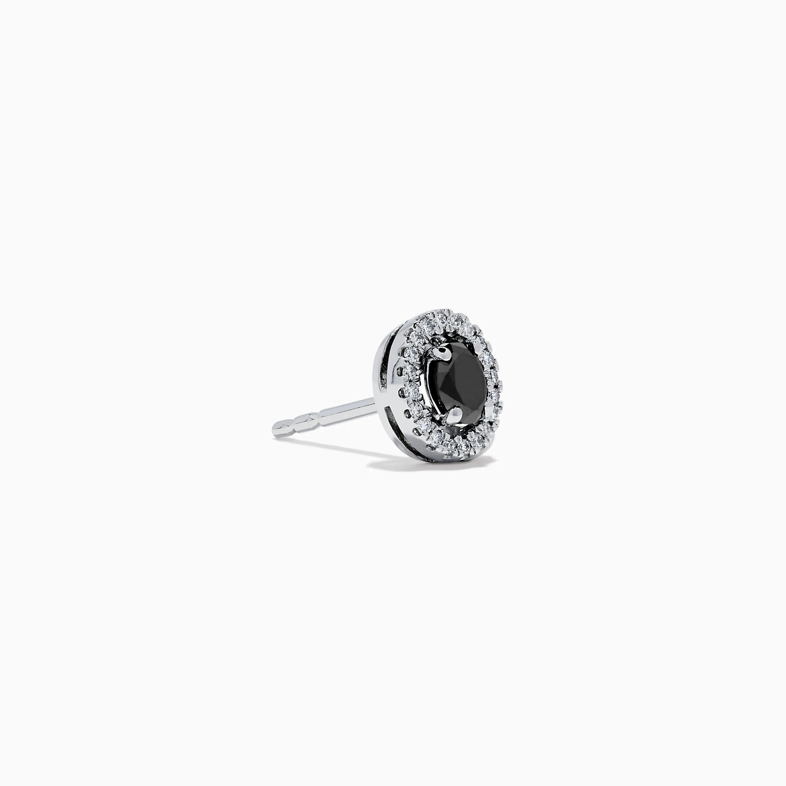 Caviar 14K White Gold Black Diamond Stud Halo Earrings sold by Effy product image thumbnail 3