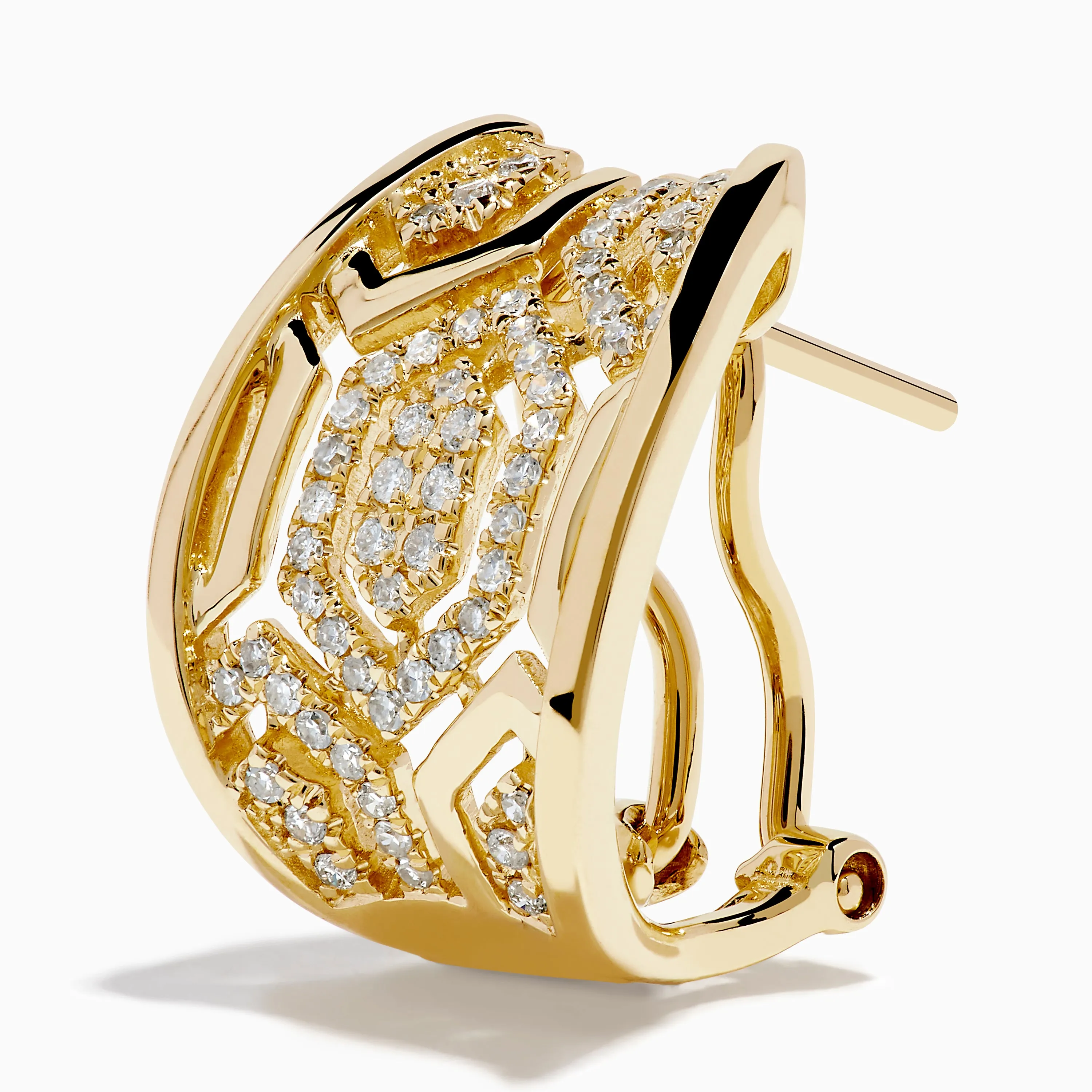 D'Oro 14K Yellow Gold Diamond Huggie Earrings sold by Effy product image thumbnail 2