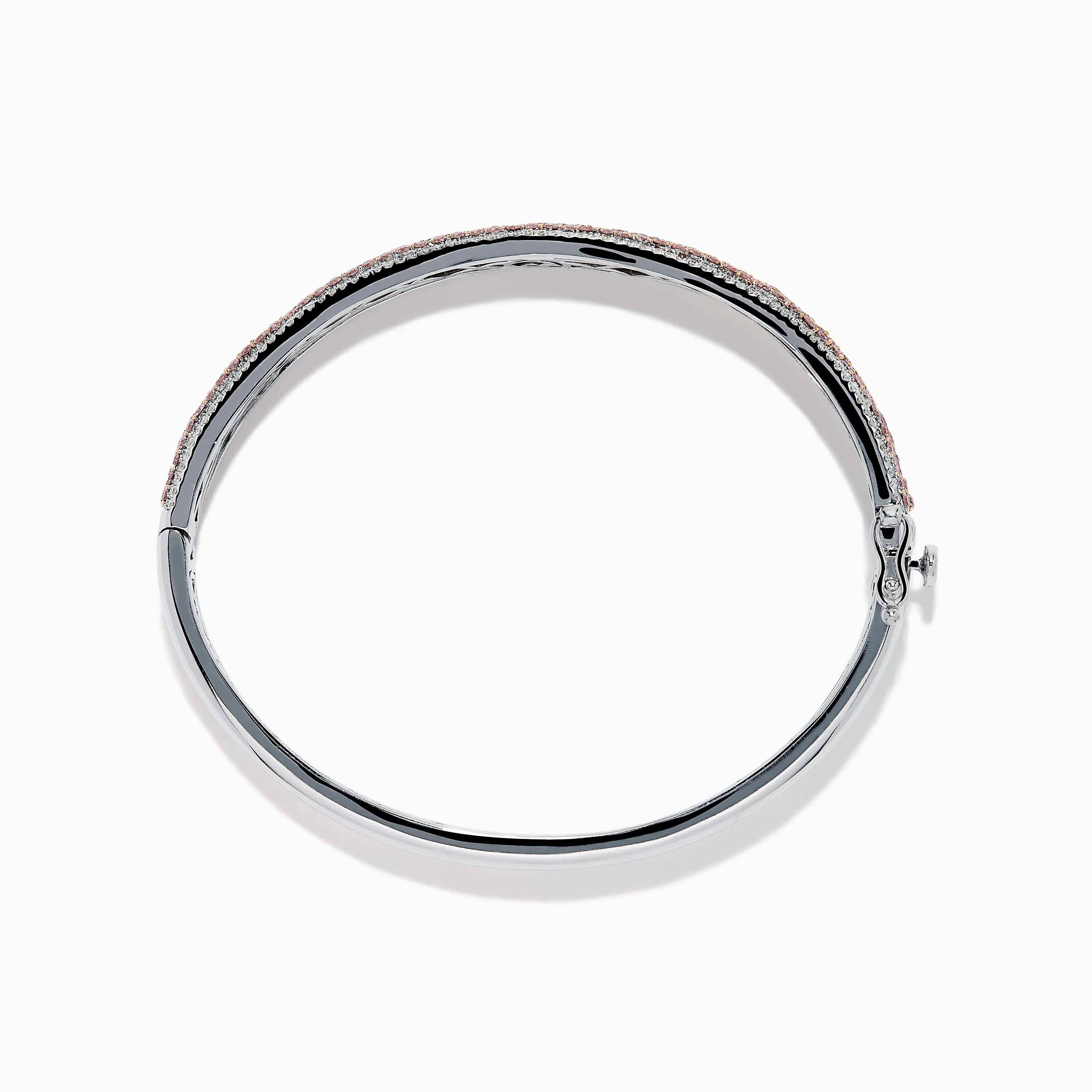 14K Two Tone Gold Pink and White Diamond Bangle sold by Effy product image thumbnail 3