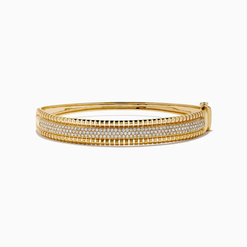 D'Oro 14K Yellow Gold Diamond Bangle sold by Effy