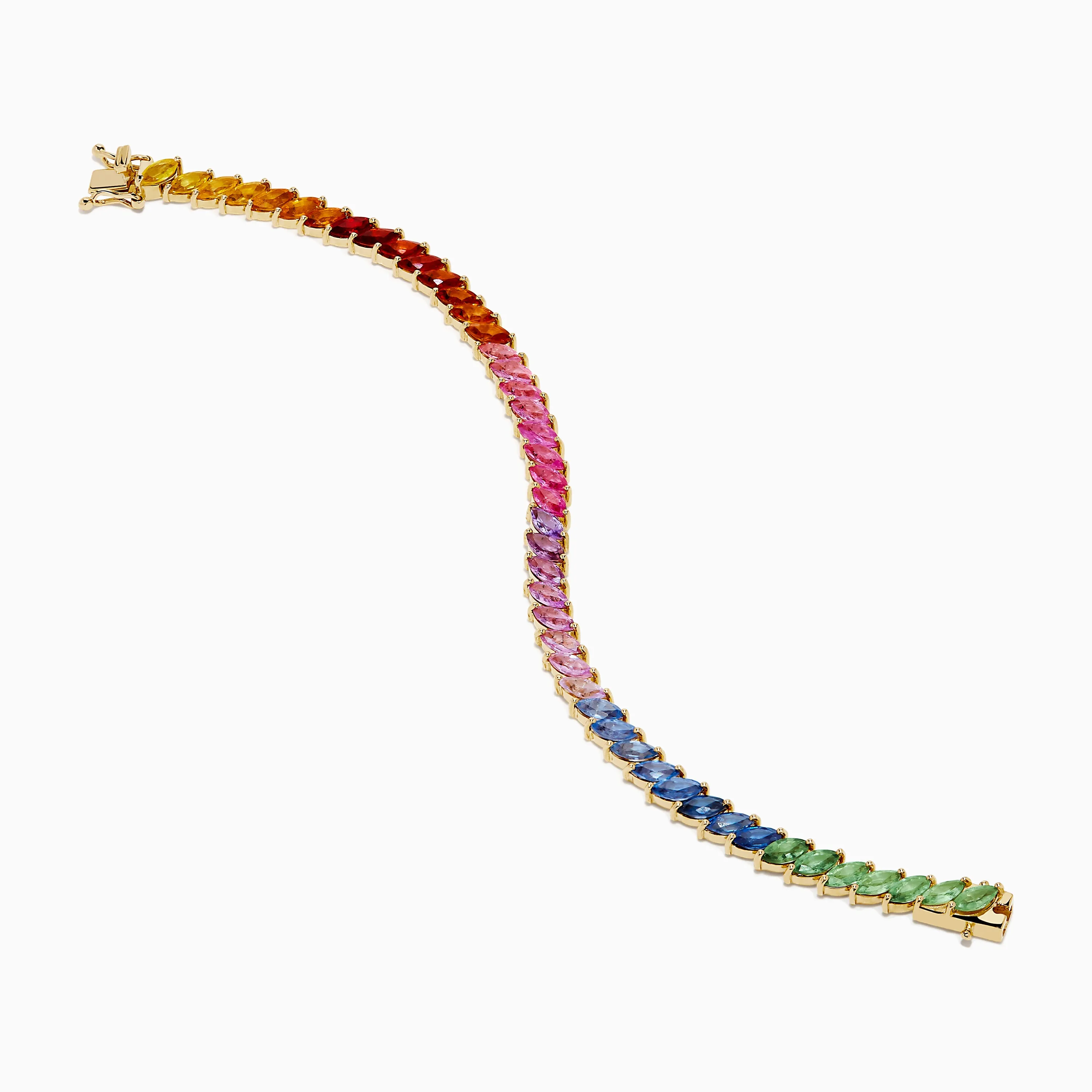 Watercolors 14K Yellow Gold Multi Sapphire Bracelet sold by Effy product image thumbnail 2