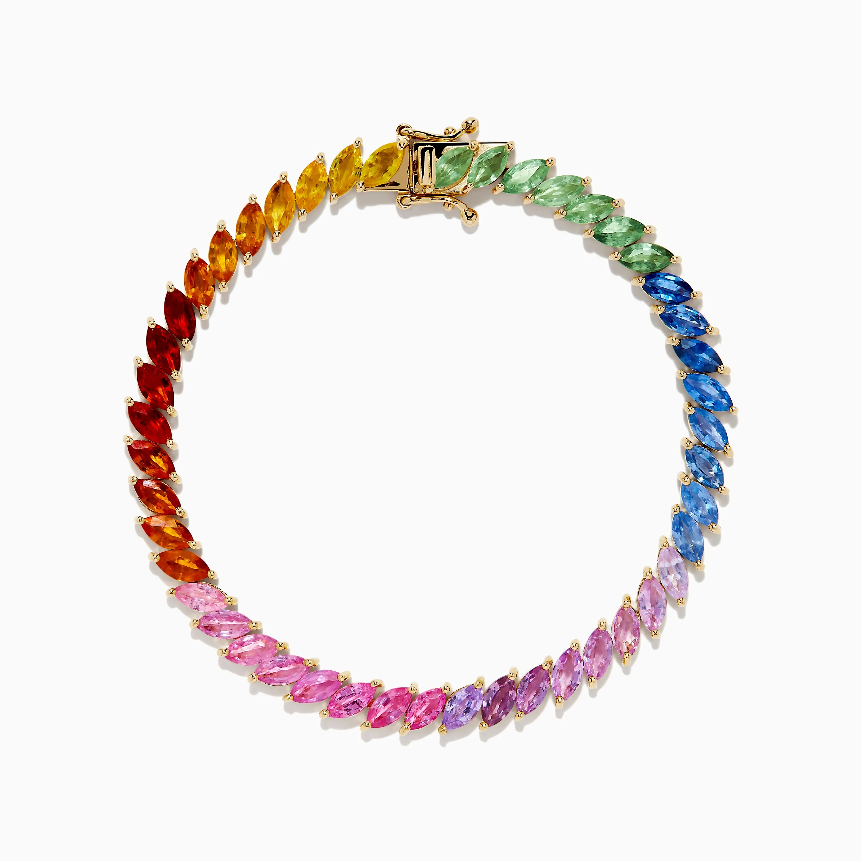 Watercolors 14K Yellow Gold Multi Sapphire Bracelet sold by Effy product image thumbnail 3