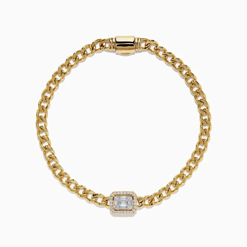 D'Oro 14K Yellow Gold Diamond Bracelet sold by Effy