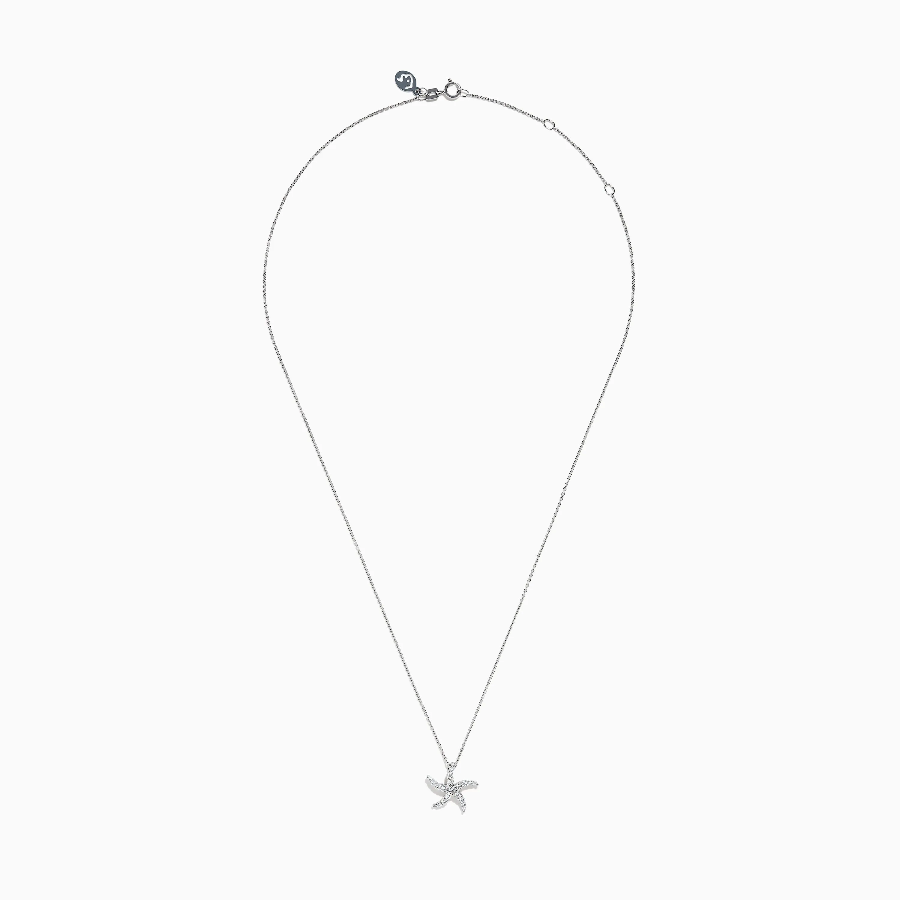 Novelty 14K White Gold Diamond Starfish Pendant sold by Effy product image thumbnail 3