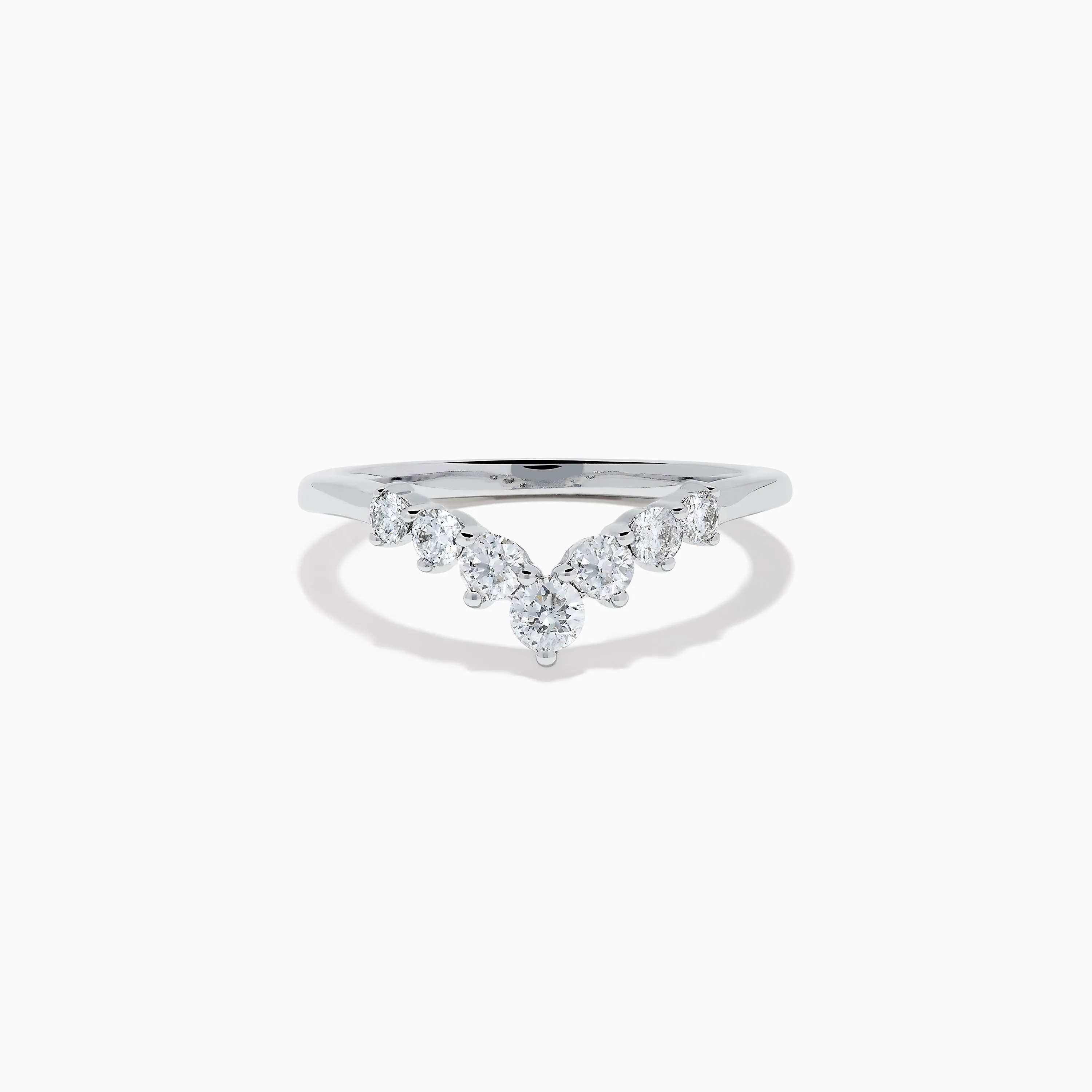 Classique 14K White Gold Diamond Wedding Band sold by Effy