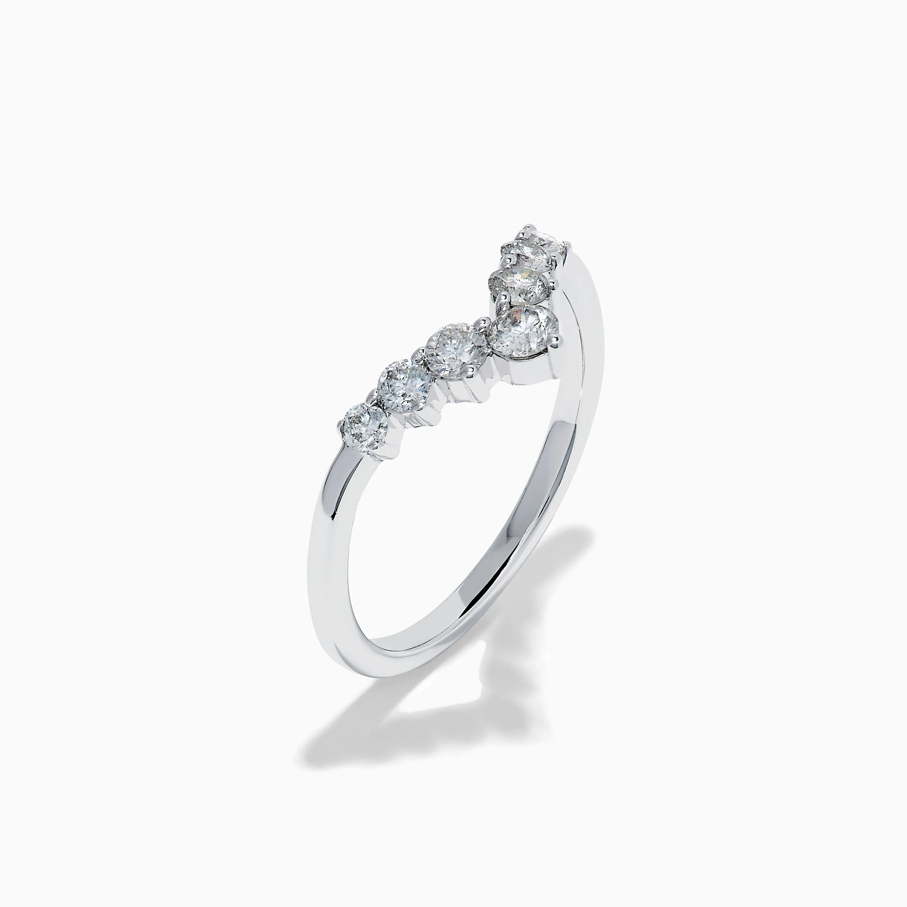 Classique 14K White Gold Diamond Wedding Band sold by Effy product image thumbnail 4