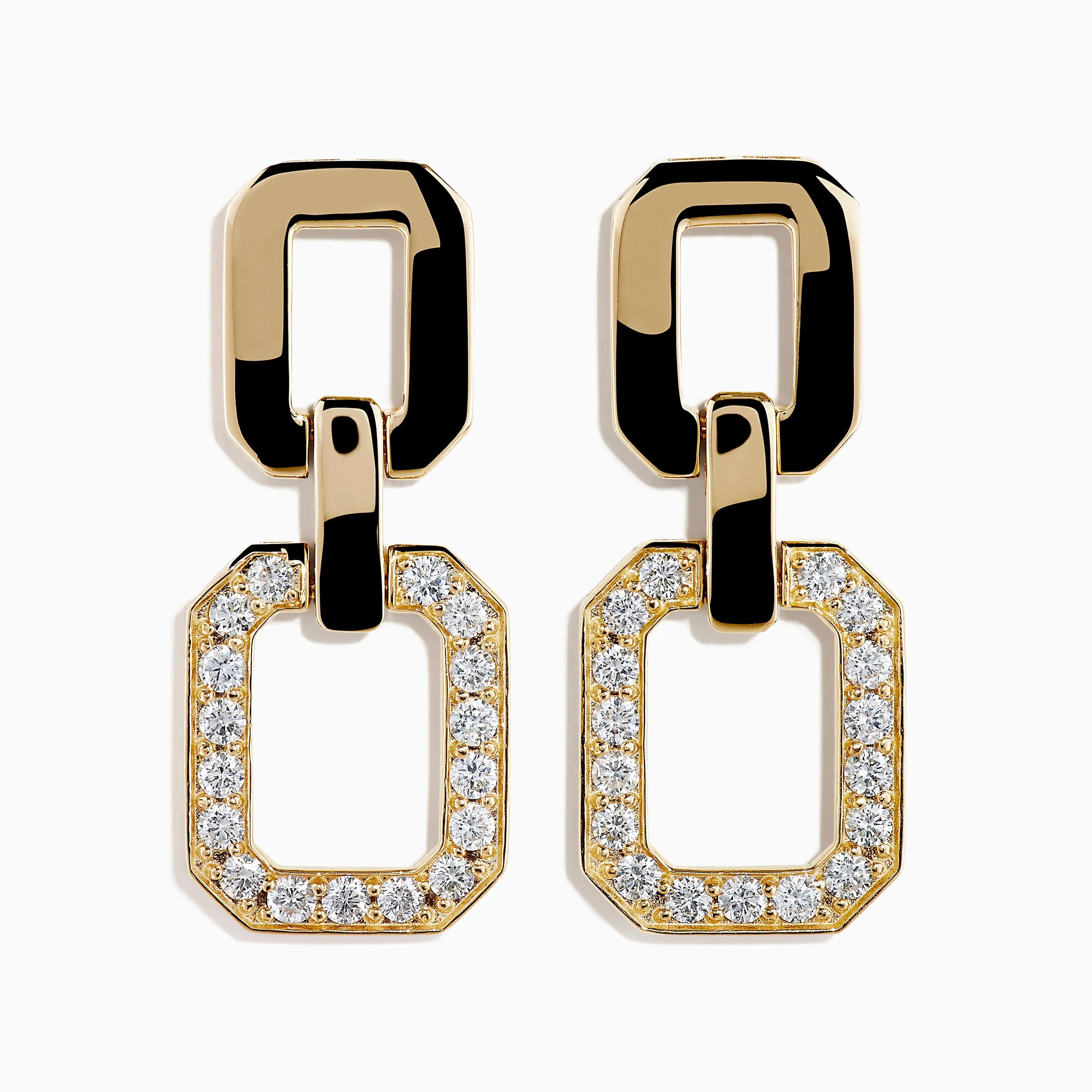D'Oro 14K Yellow Gold Diamond Drop Earrings sold by Effy