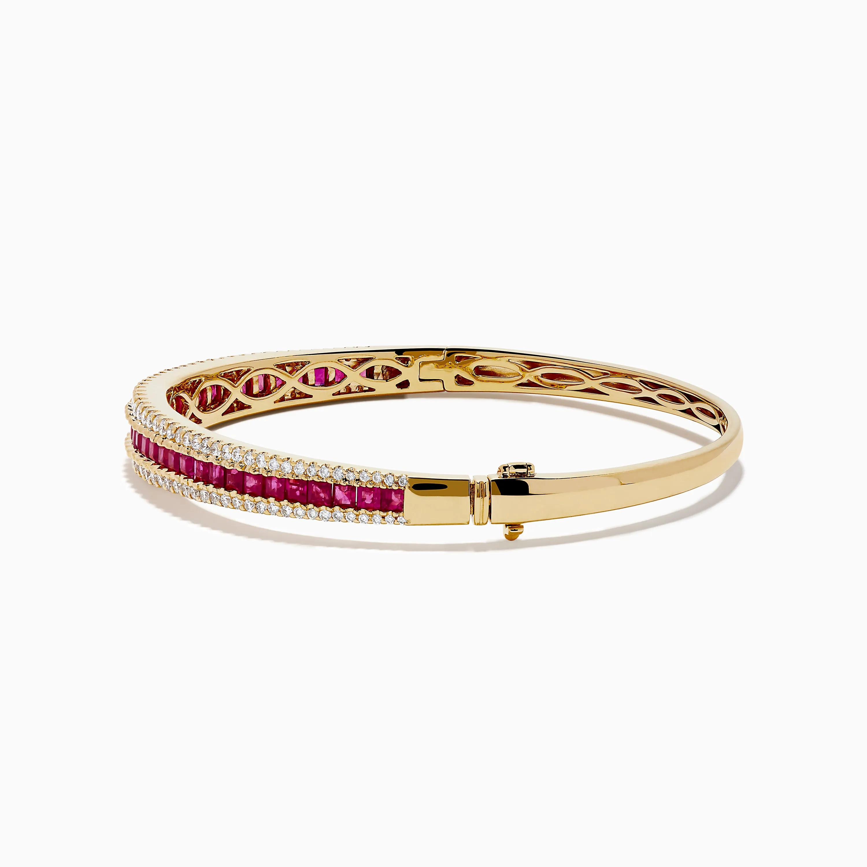Ruby Royale 14K Yellow Gold Ruby and Diamond Bangle sold by Effy product image thumbnail 4