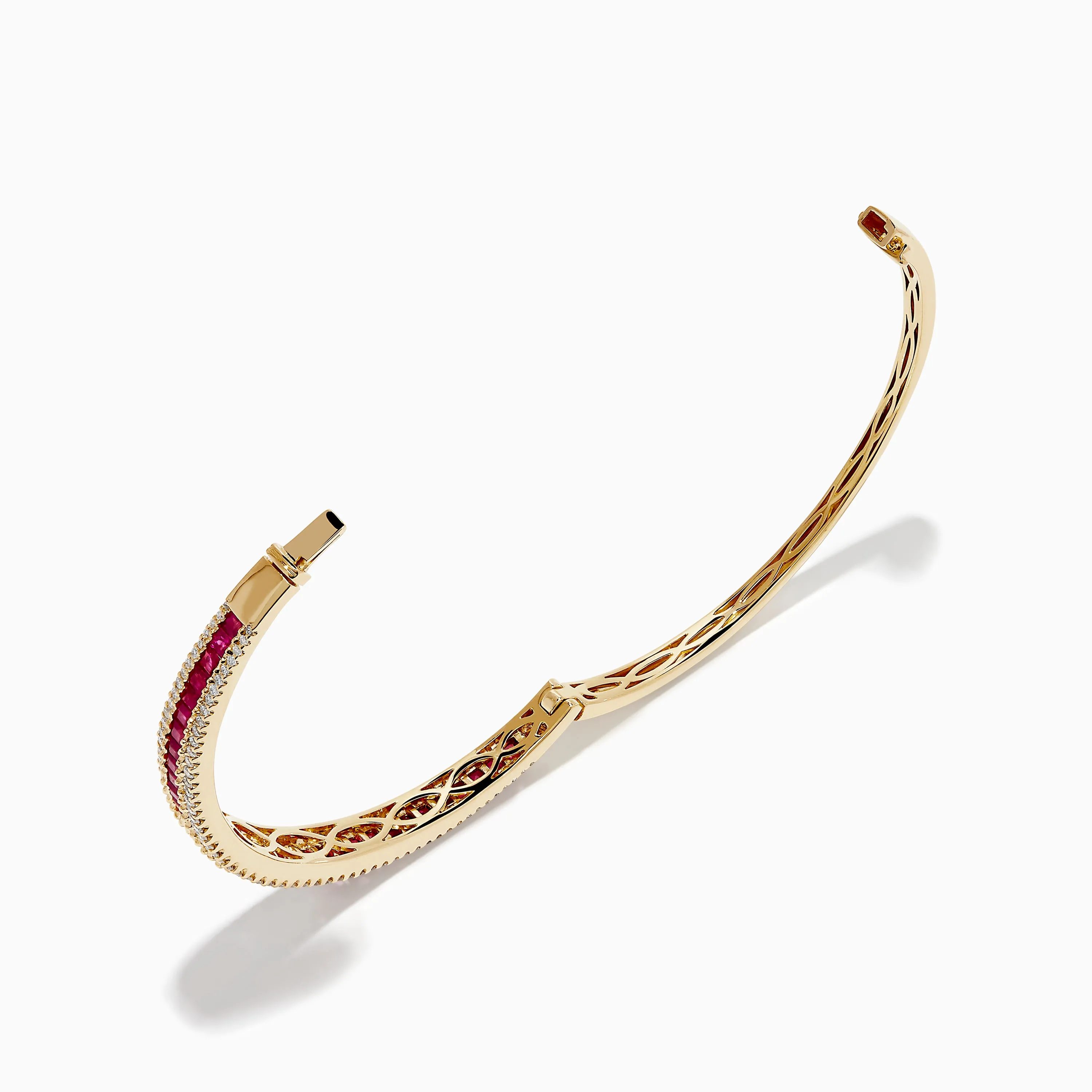 Ruby Royale 14K Yellow Gold Ruby and Diamond Bangle sold by Effy product image thumbnail 2
