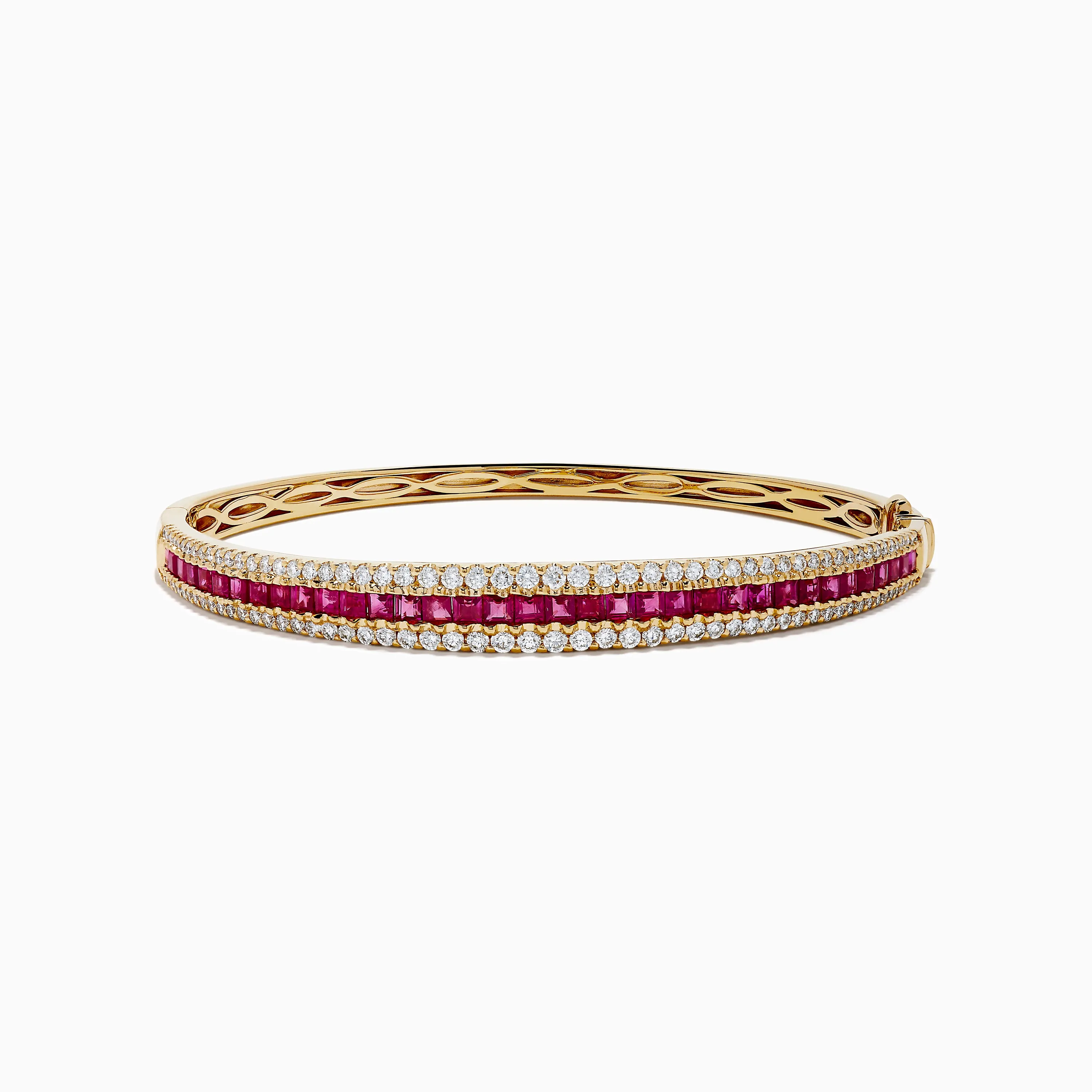 Ruby Royale 14K Yellow Gold Ruby and Diamond Bangle sold by Effy