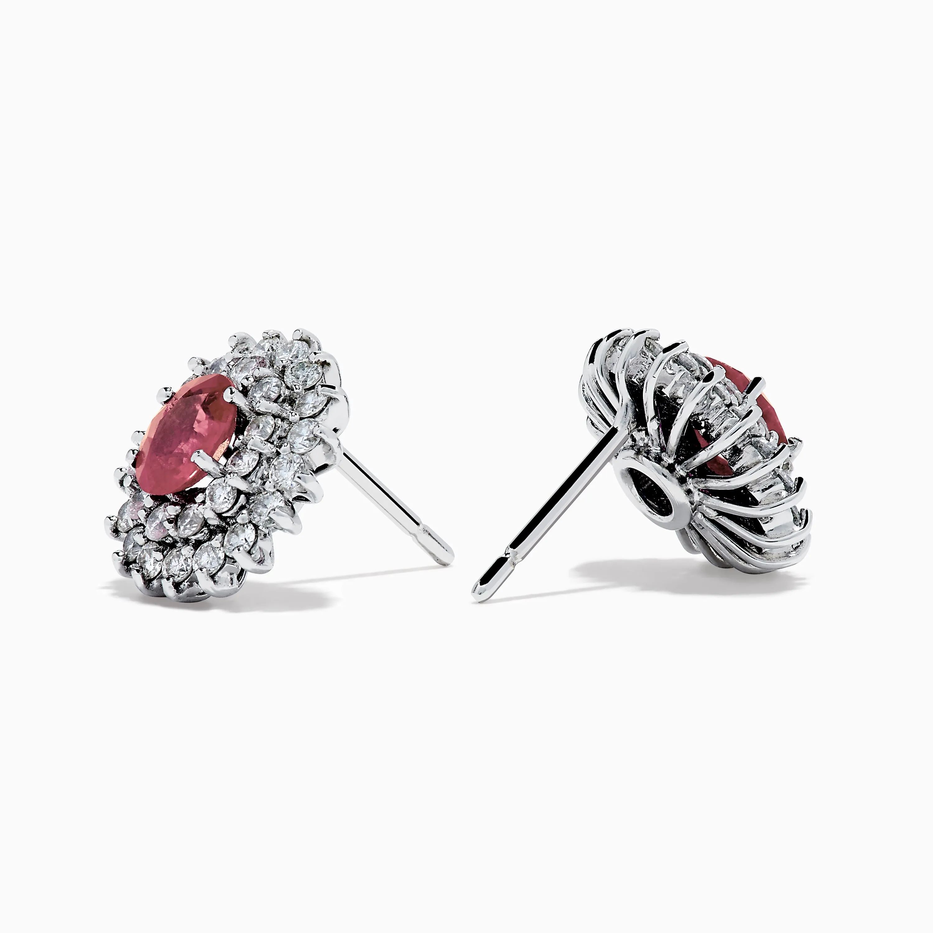 Ruby Royale 18K White Gold Ruby and Diamond Earrings sold by Effy product image thumbnail 2