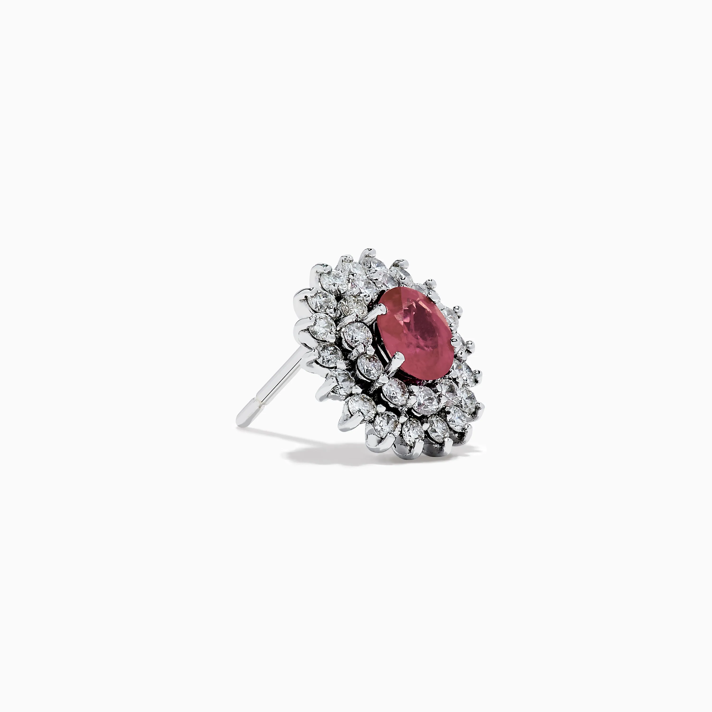 Ruby Royale 18K White Gold Ruby and Diamond Earrings sold by Effy product image thumbnail 3