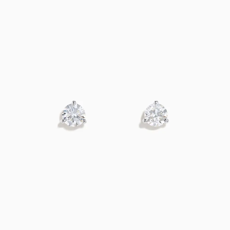 Lab Grown Diamond 1.00ct Stud Earrings in 14K White Gold sold by Effy