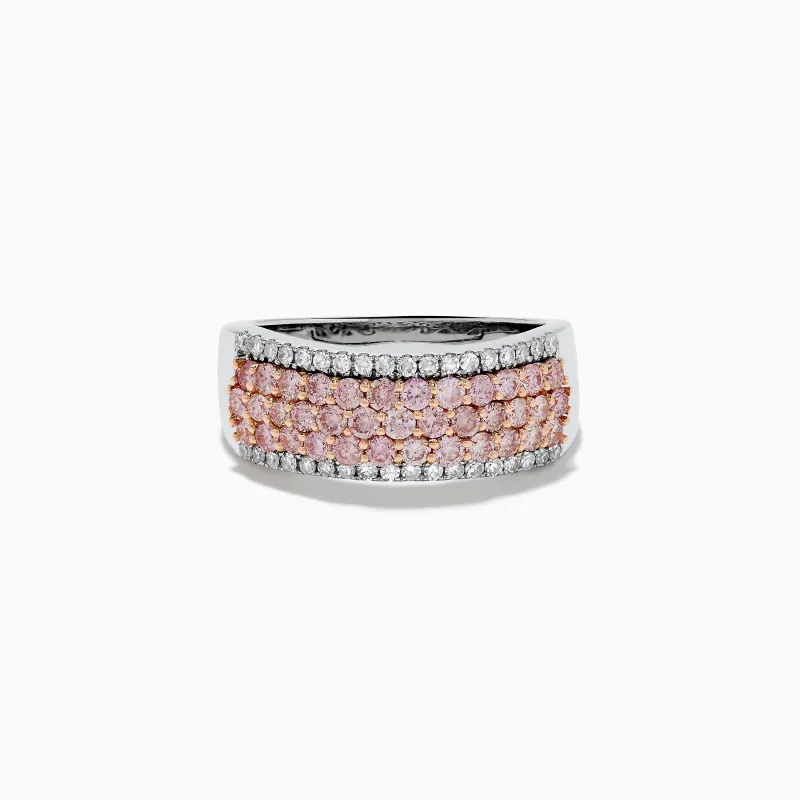14K Two-Tone Gold Pink and White Diamond Ring sold by Effy