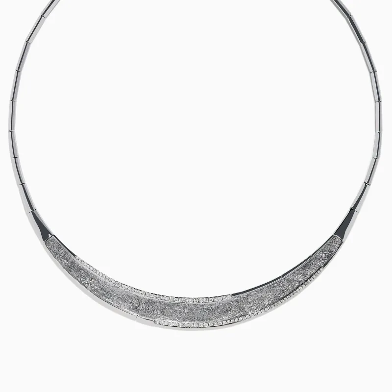 925 Sterling Silver Diamond Accented Necklace made by Effy