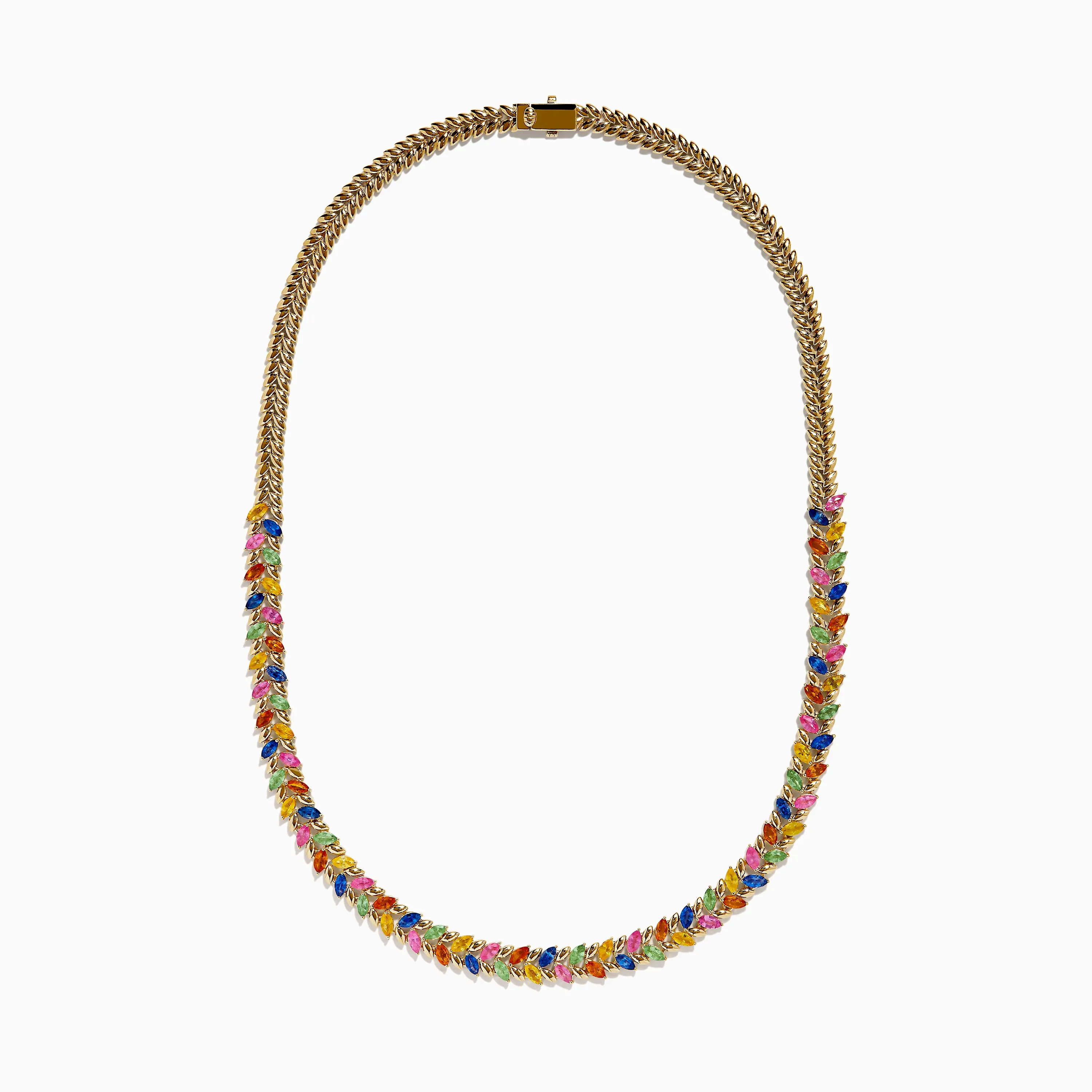 Watercolors 14K Yellow Gold Multi Sapphire Necklace sold by Effy product image thumbnail 3