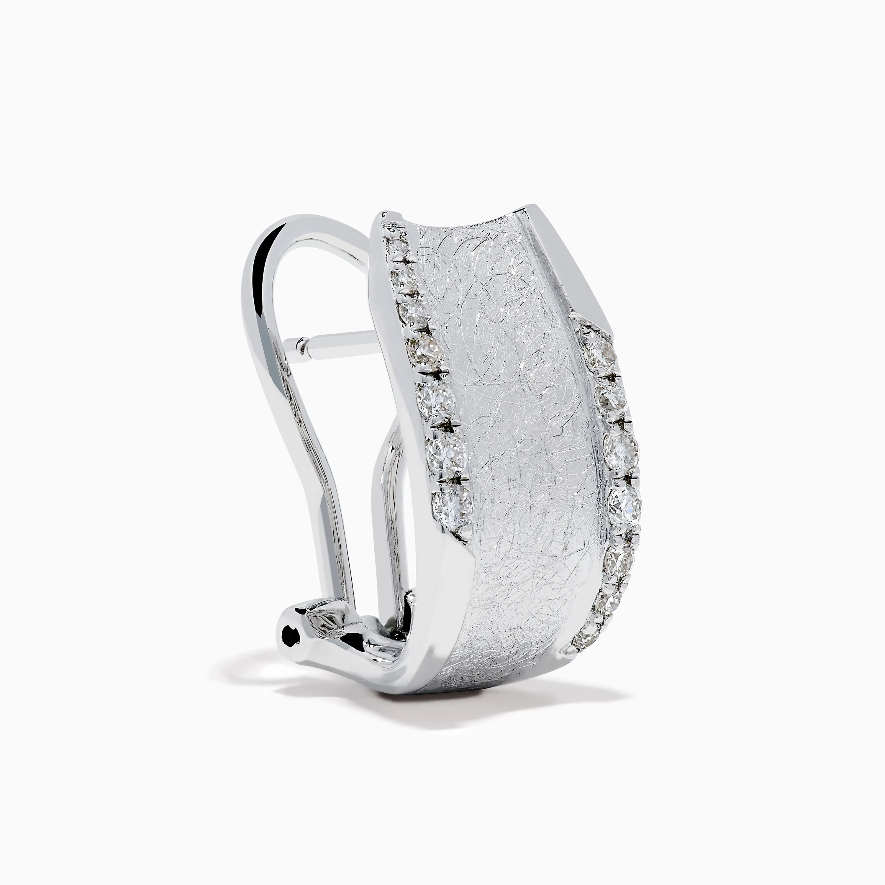 925 Sterling Silver Diamond Accented Huggie Earrings sold by Effy product image thumbnail 3