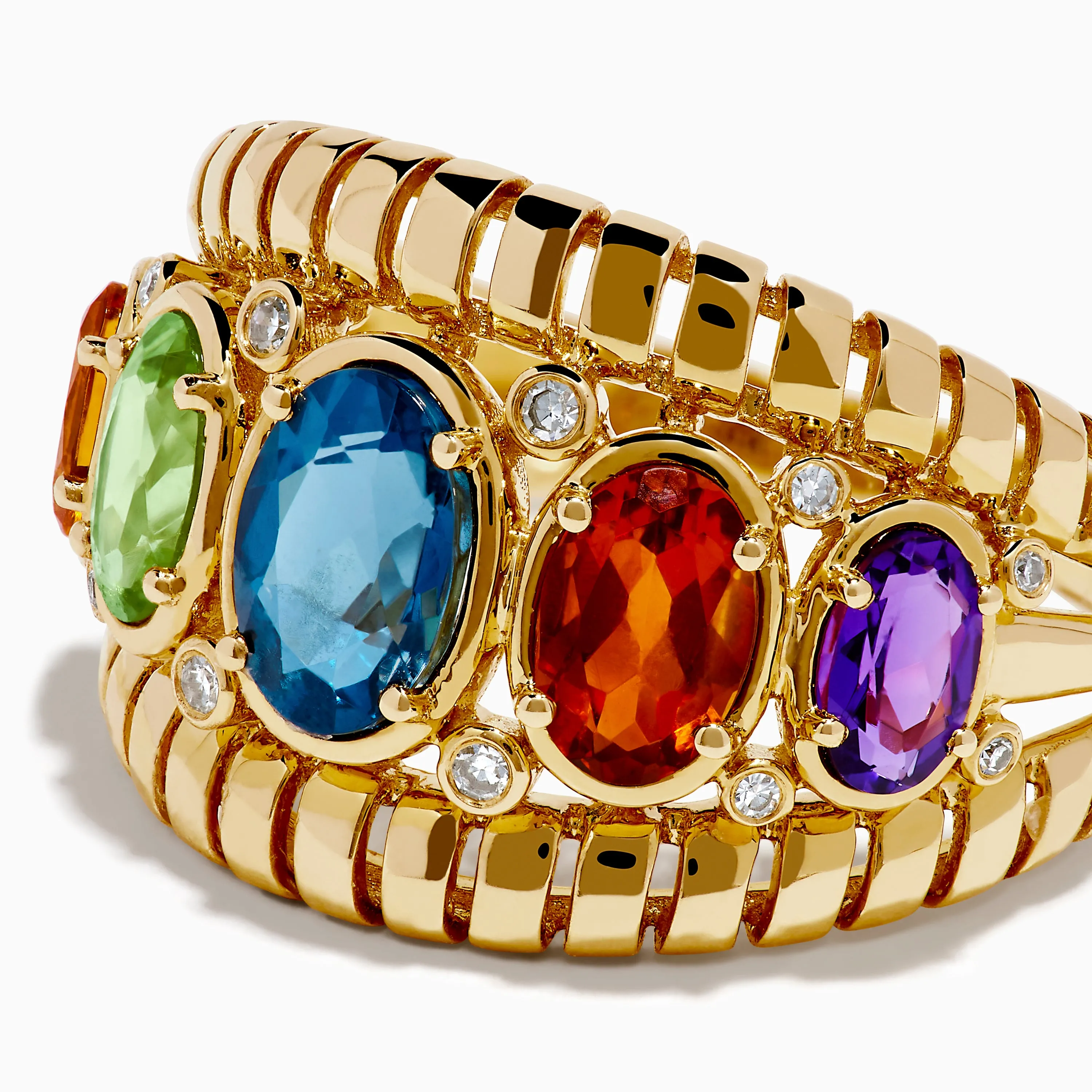Mosaic 14K Yellow Gold Mix Stone Ring sold by Effy product image thumbnail 2