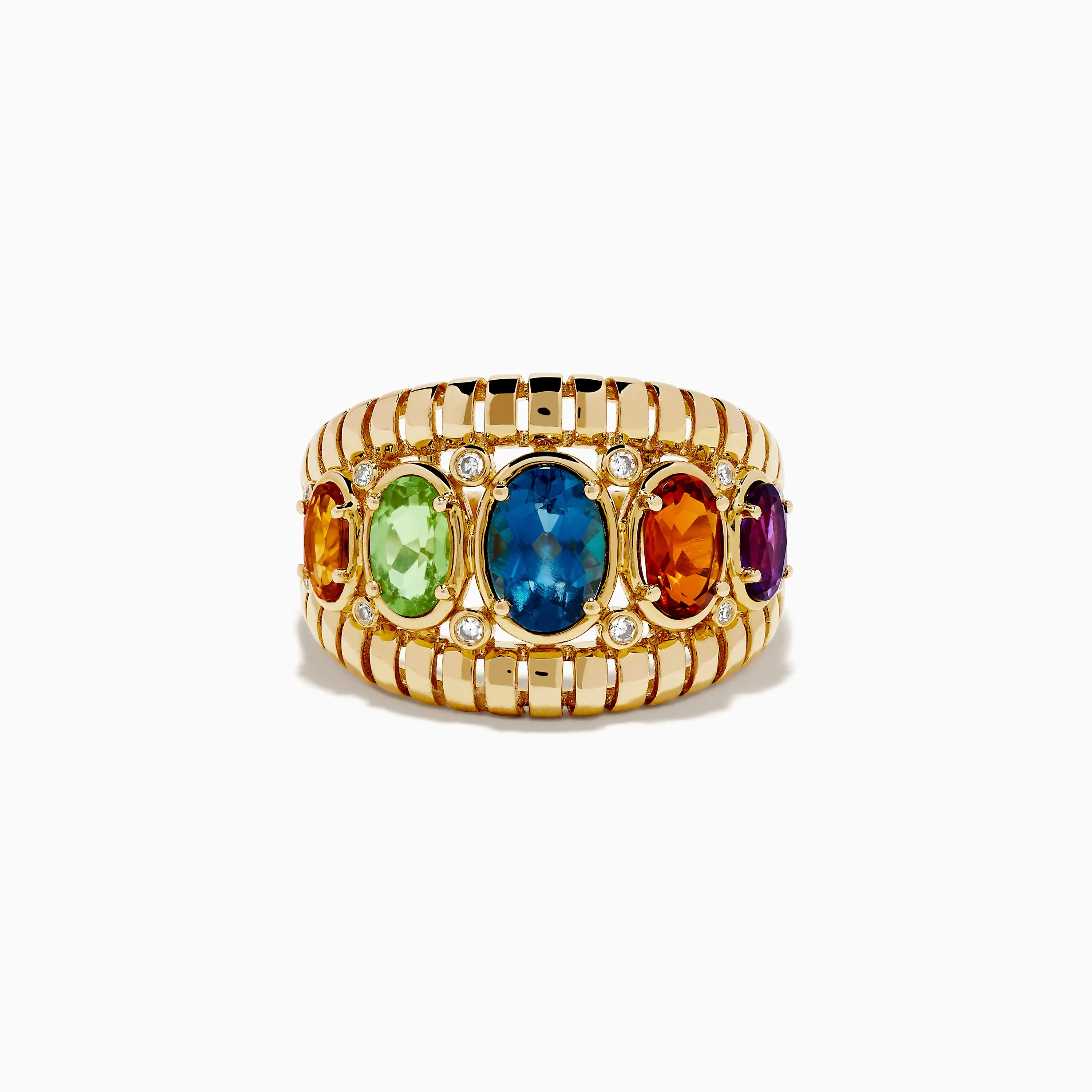 Mosaic 14K Yellow Gold Mix Stone Ring sold by Effy