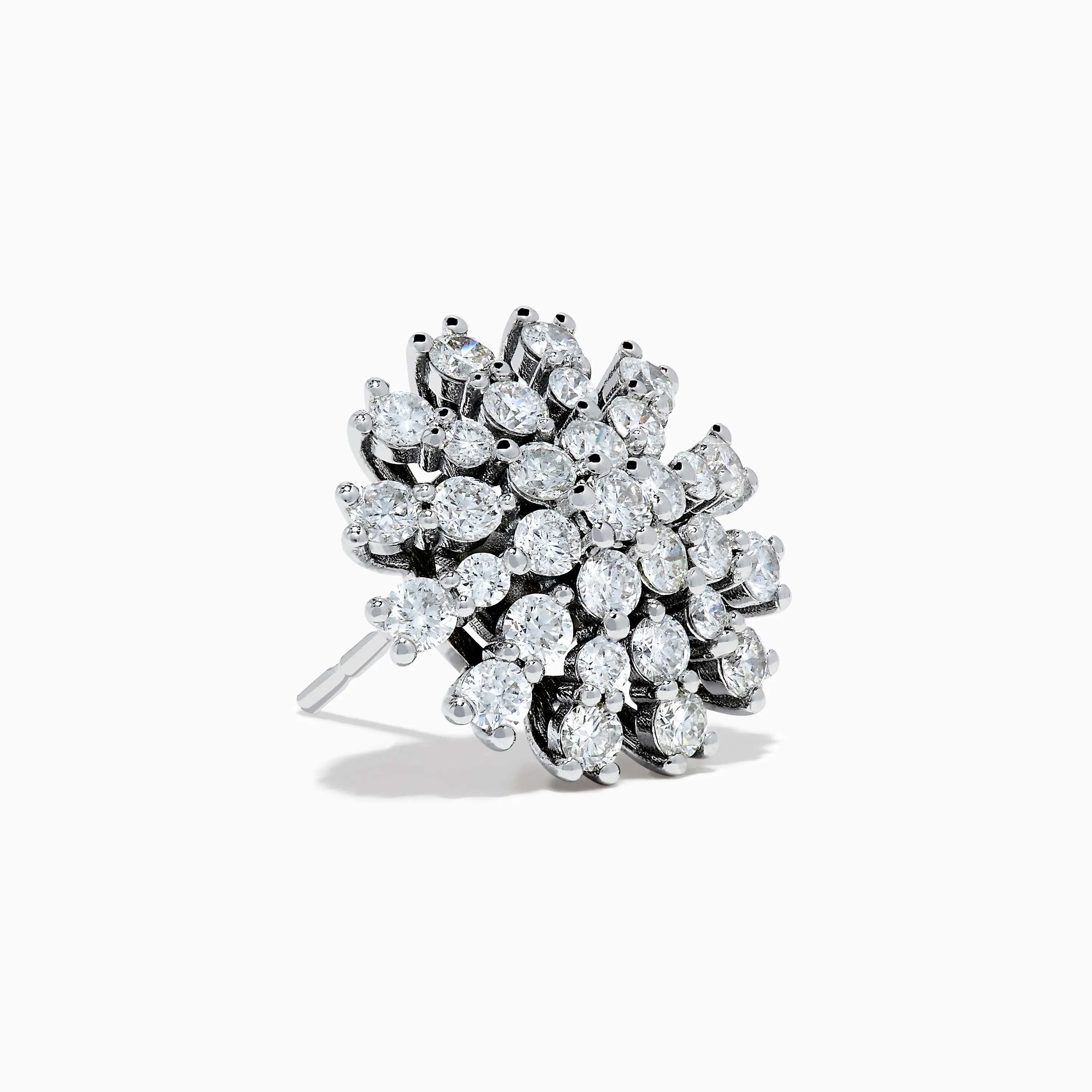14K White Gold Diamond Snowflake Stud Earrings sold by Effy product image thumbnail 3