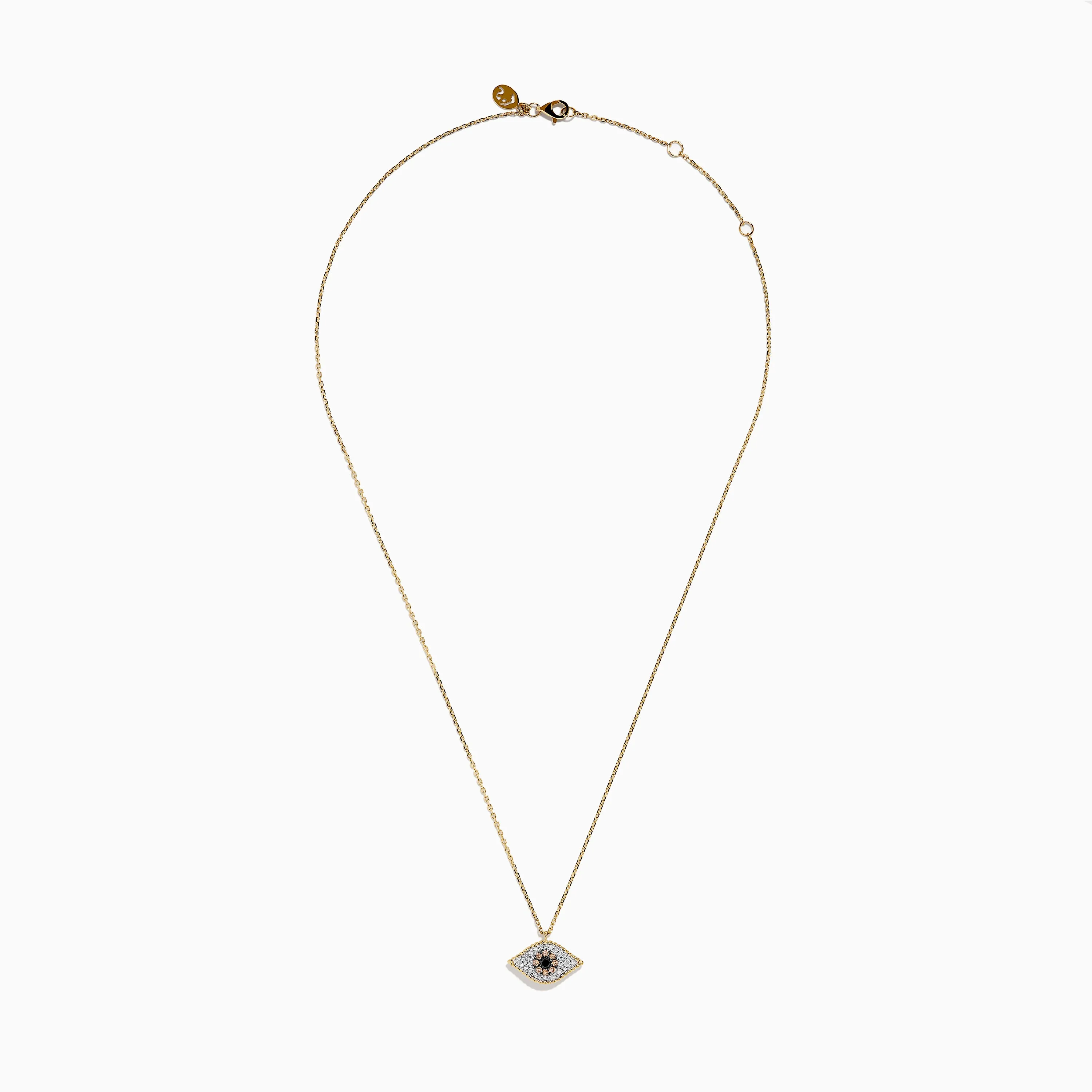 Espresso 14K Yellow Gold Diamond, Black and White Diamond Evil Eye Pendant sold by Effy product image thumbnail 3
